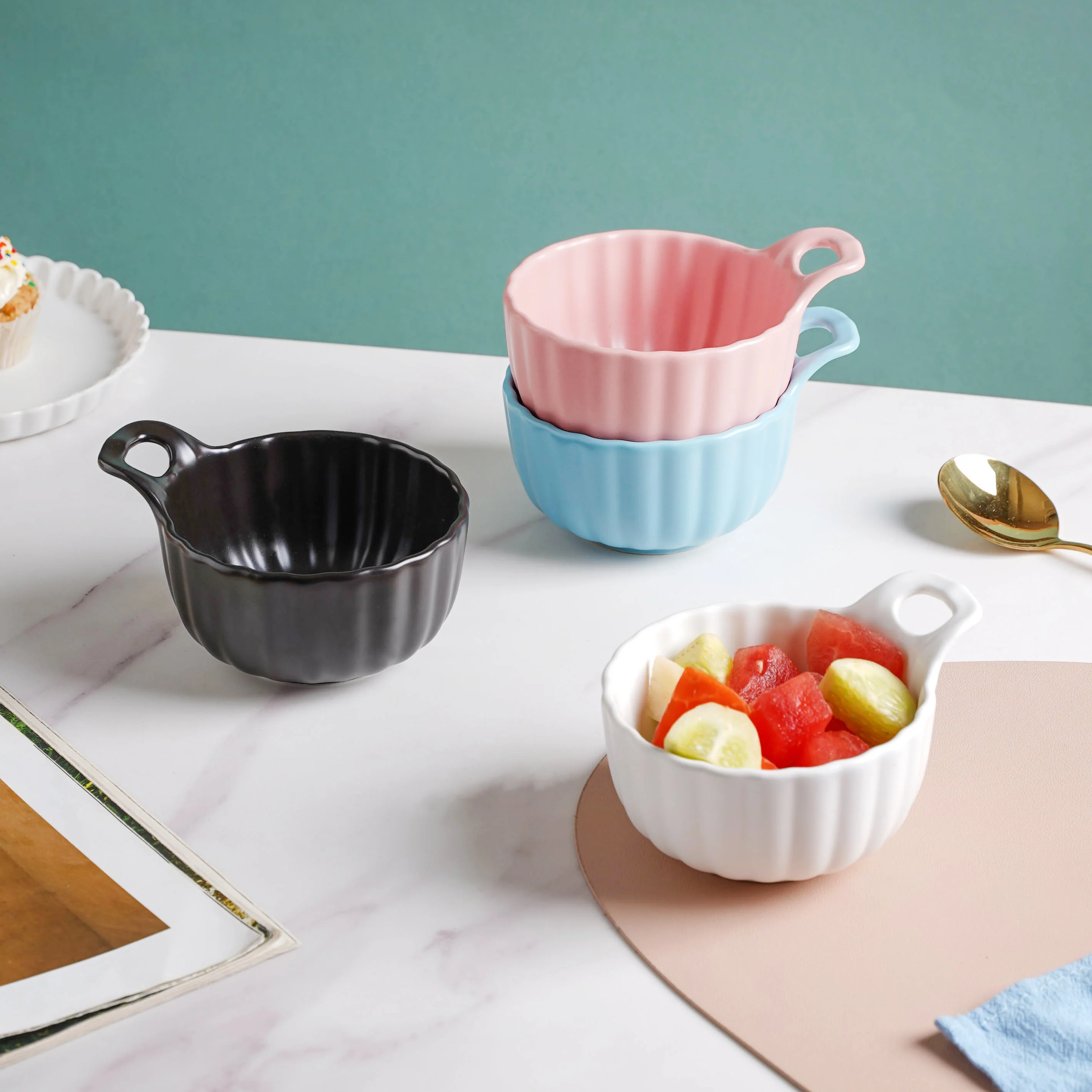Pink Sherbet Scallop Bowl 250 ml - Image 7