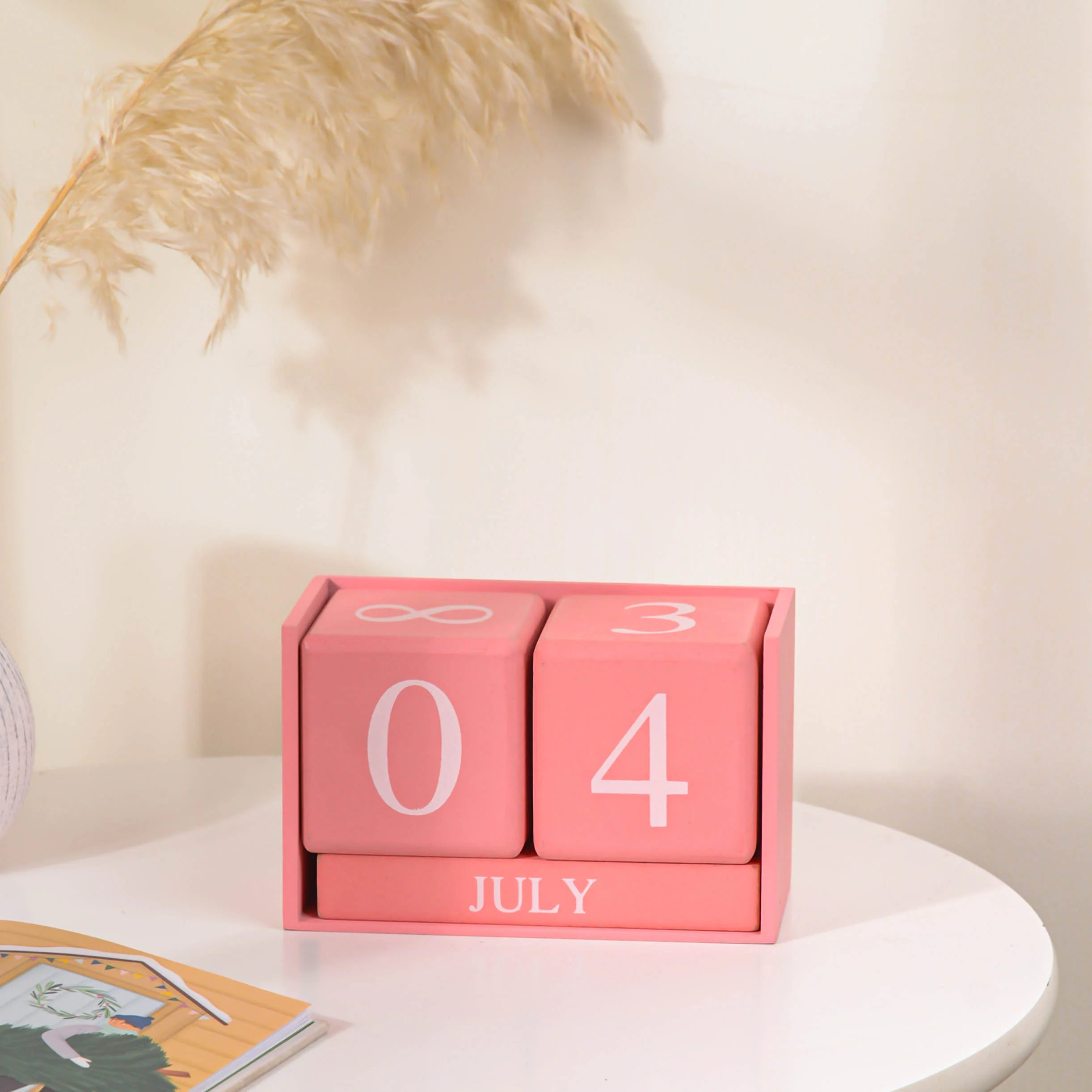 Pink Wooden Table Calendar - Image 14