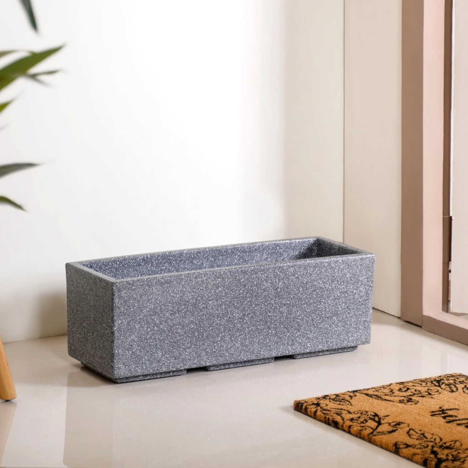 Planterra Modern Grey Trough Planter 24x8 Inch - Image 9