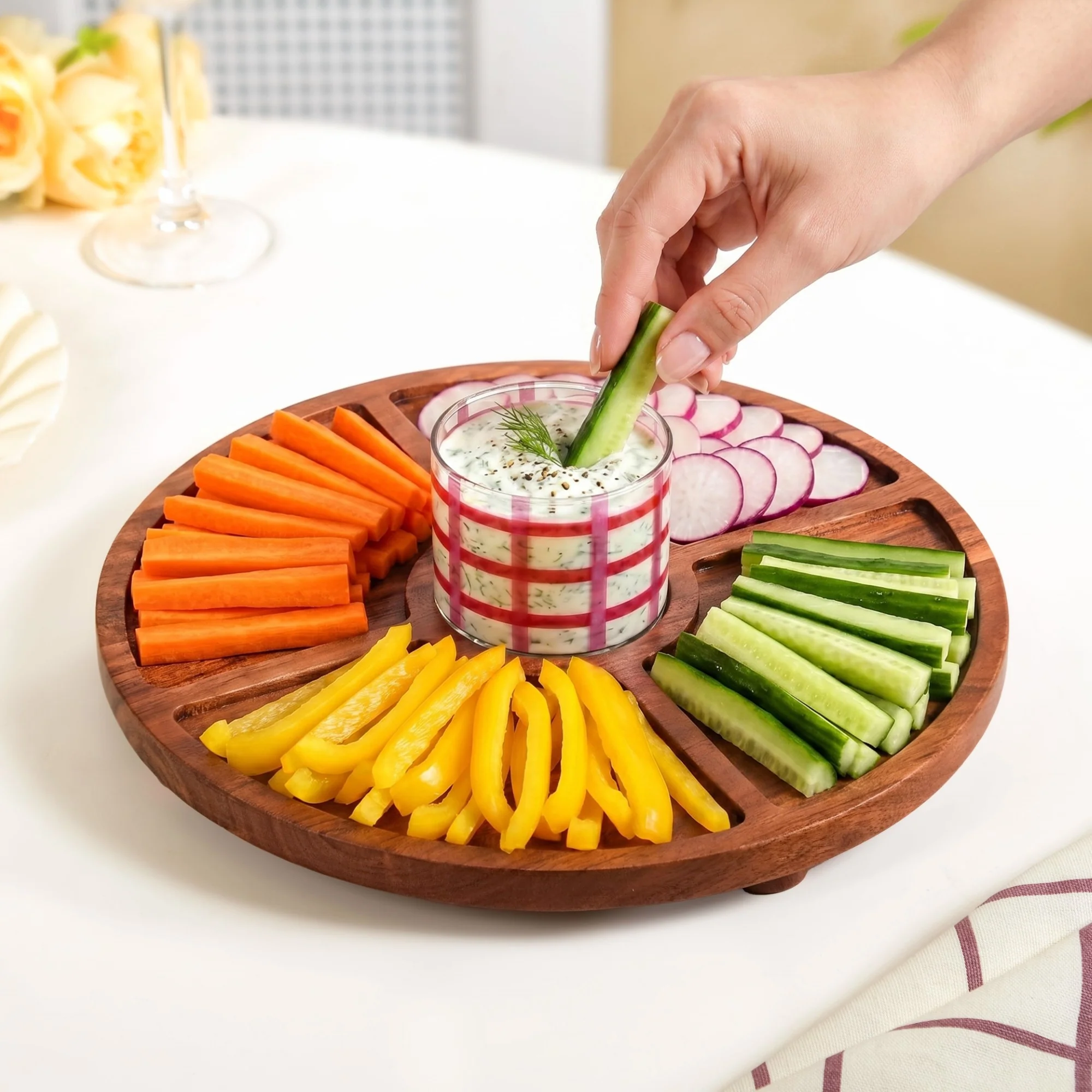 Platterazzi Serving Platter With Dip Bowl Set Of 2 - Image 5