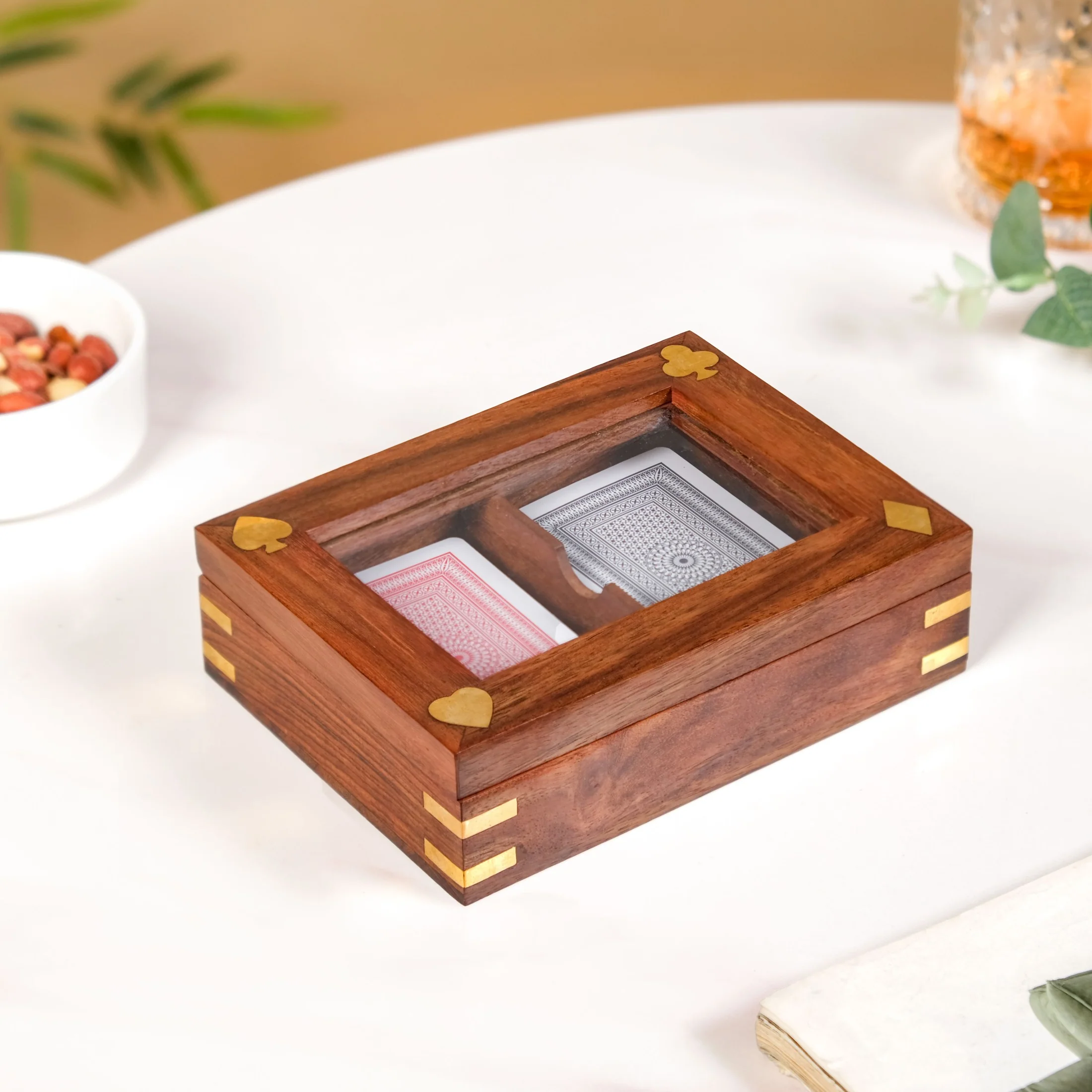 Playing Cards Set Of 2 in Wooden Display Box - Image 6