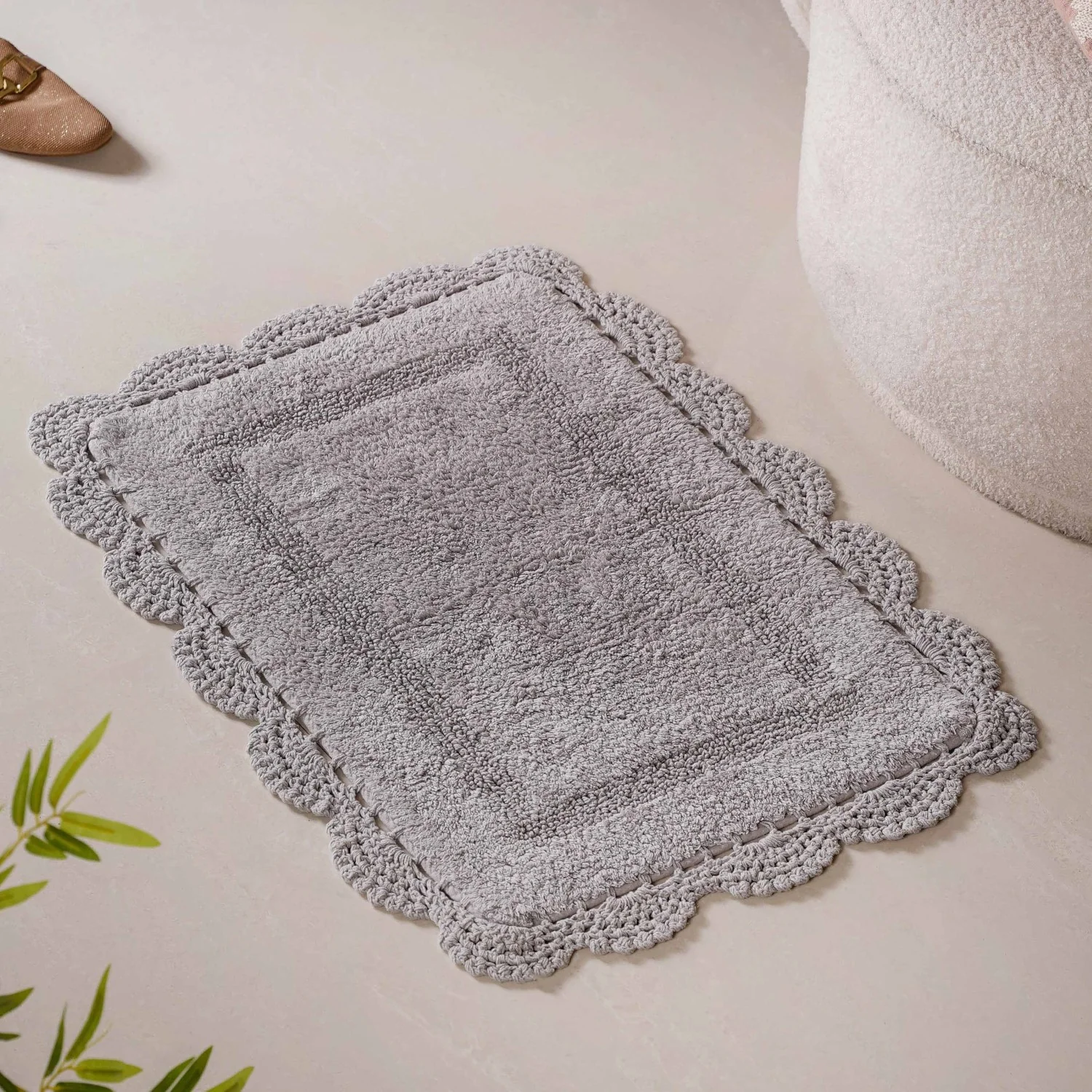 Plush Crochet Cotton Door Mats Set Of 2 29x21 Inch - Image 7