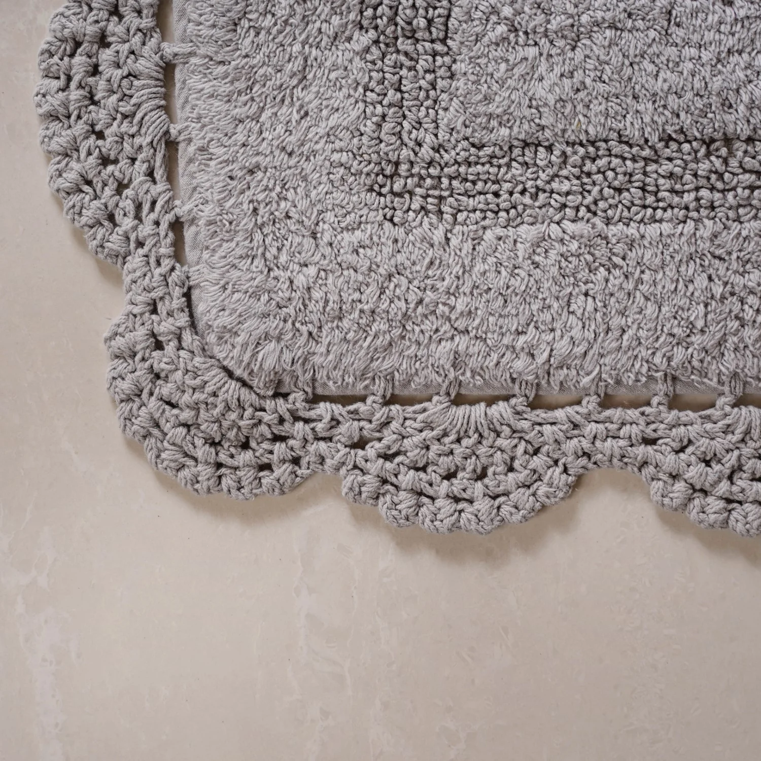 Plush Crochet Cotton Door Mats Set Of 2 29x21 Inch - Image 9