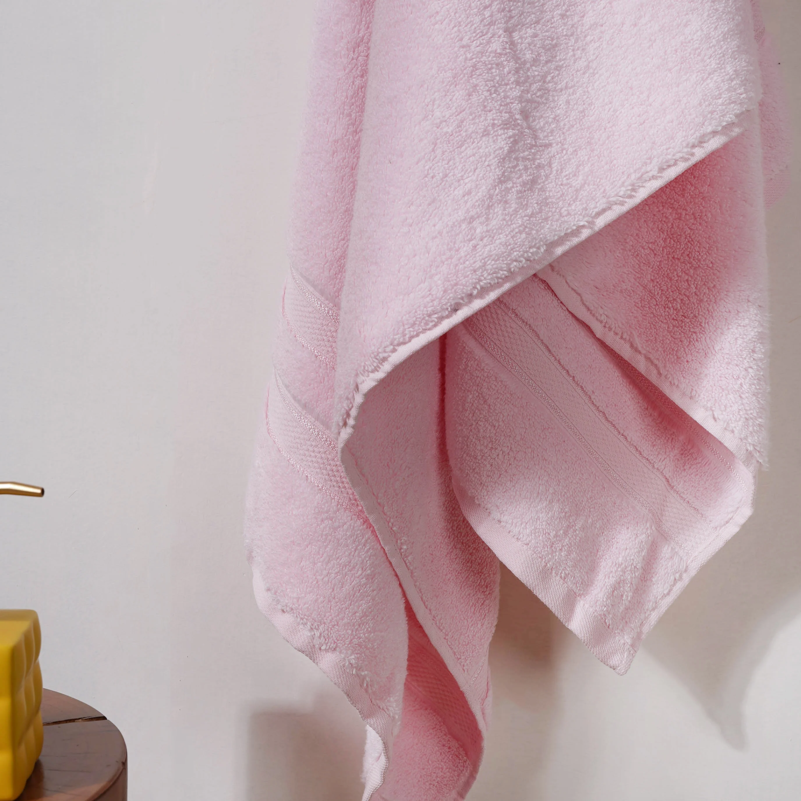Plushy Luxe Pink 100% Cotton Towel Set of 2 - Image 7