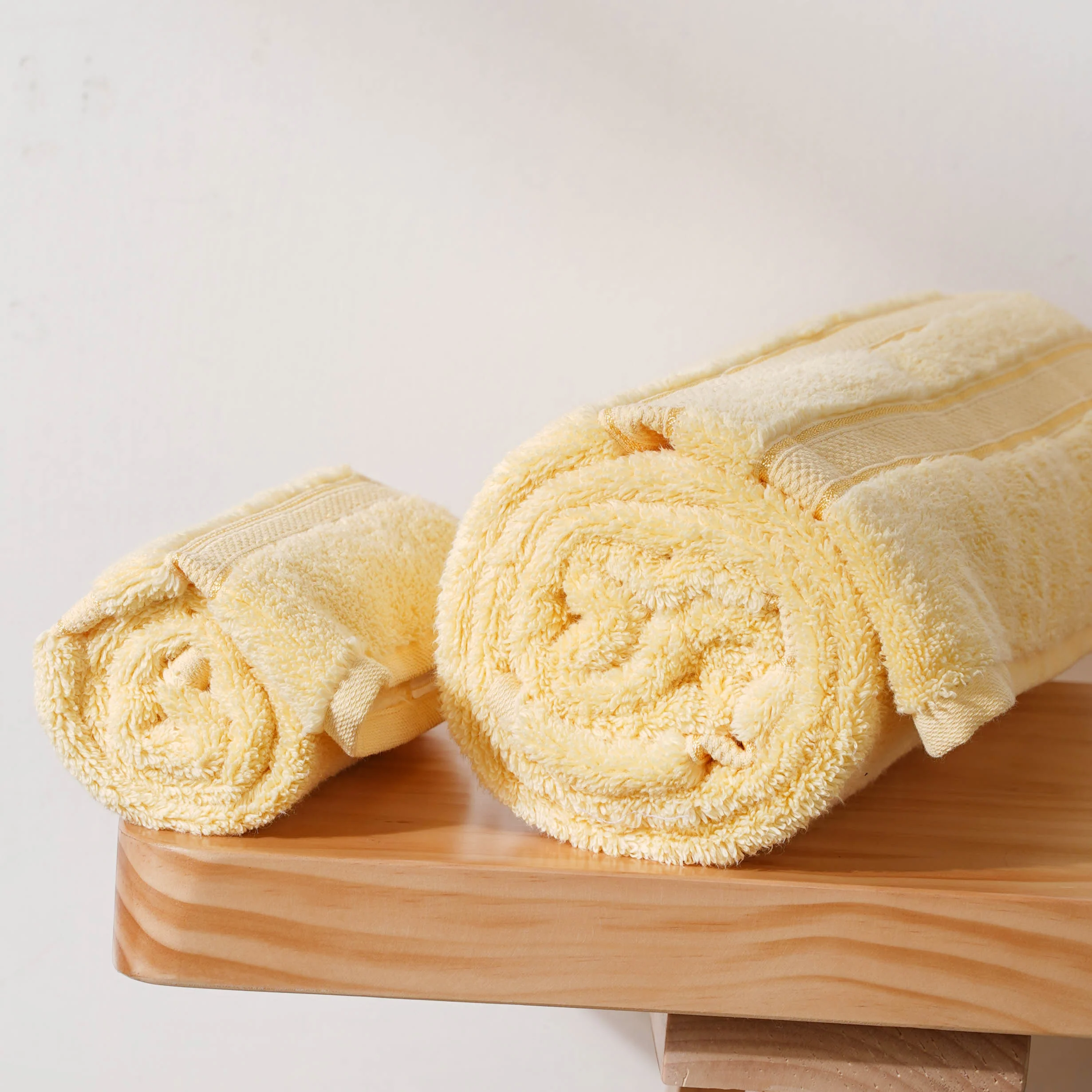 Plushy Sunny Yellow 100% Cotton Towel Set of 2 - Image 6