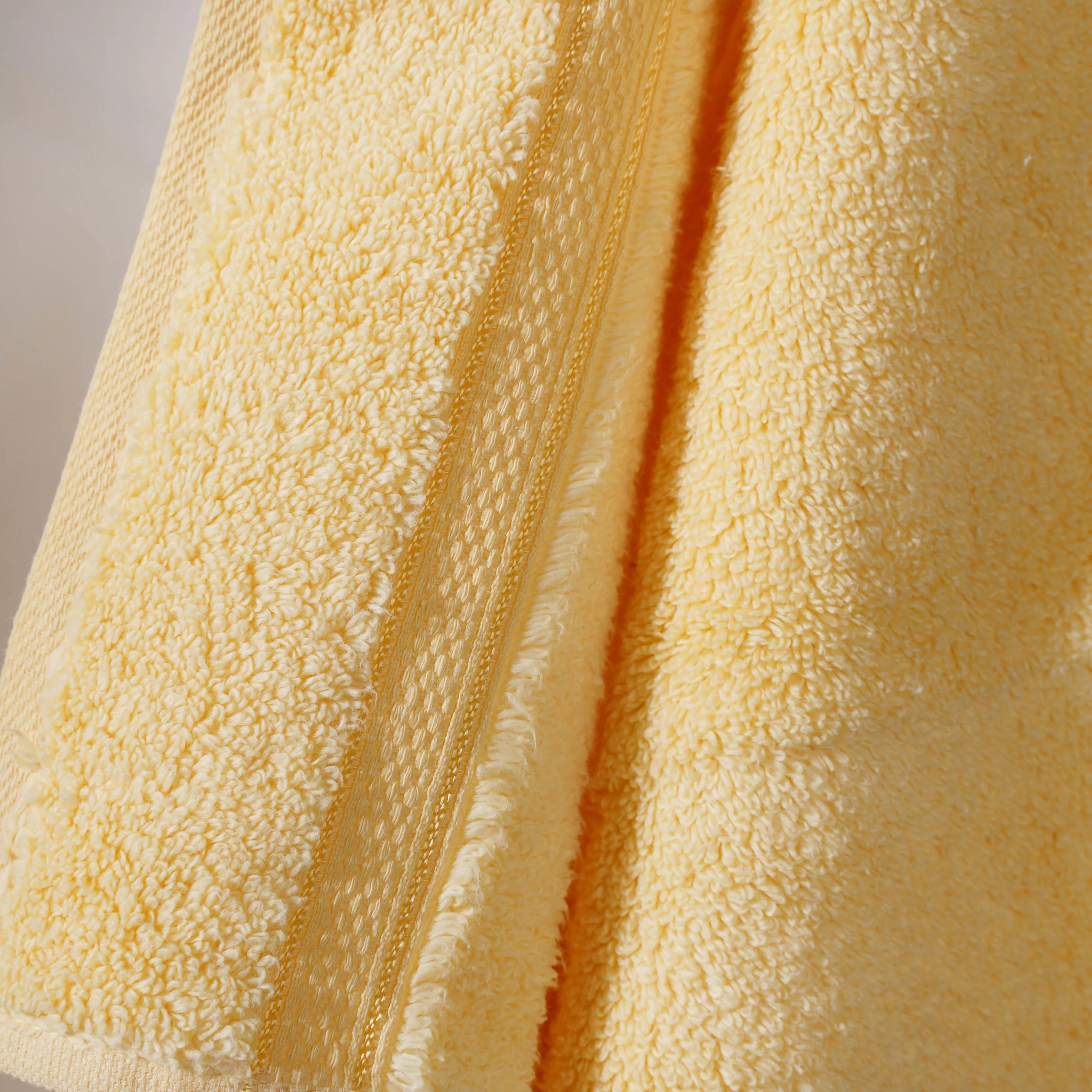 Plushy Sunny Yellow 100% Cotton Towel Set of 2 - Image 8