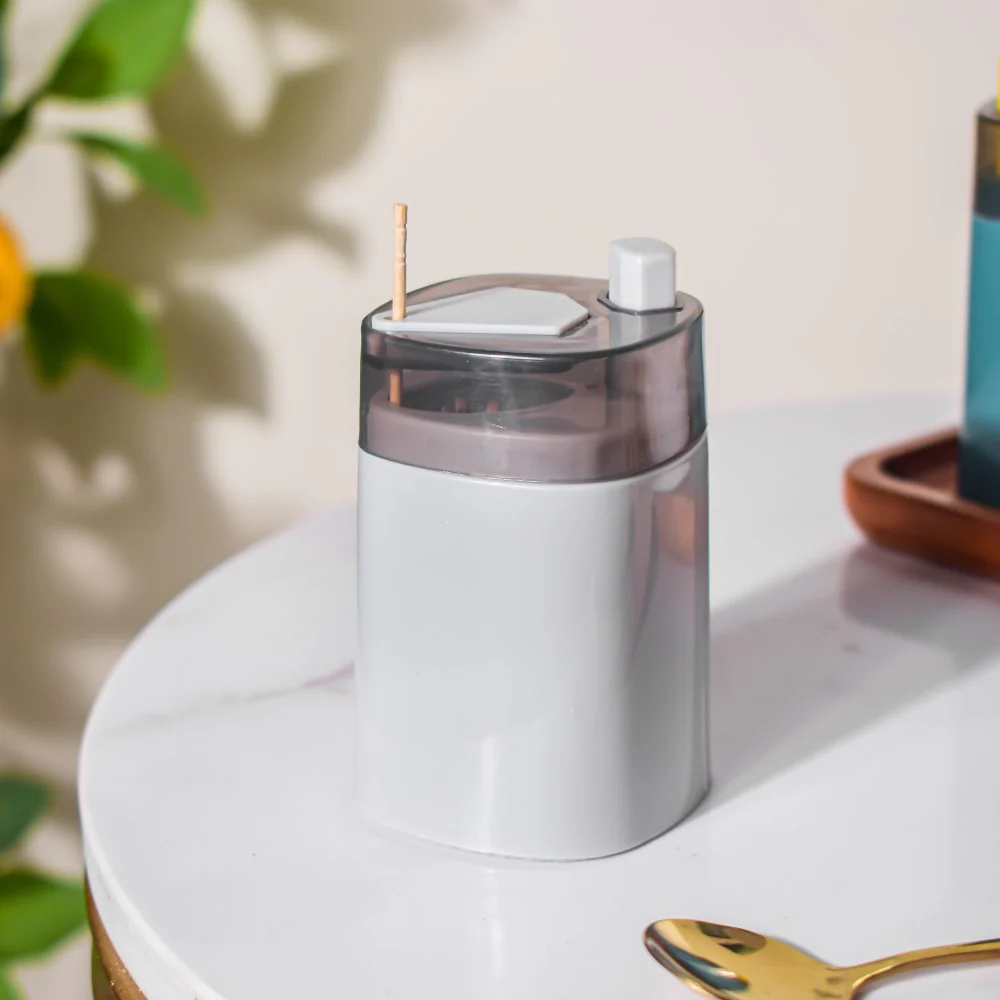 Pop-Up Toothpick Holder Dispenser Grey - Image 4