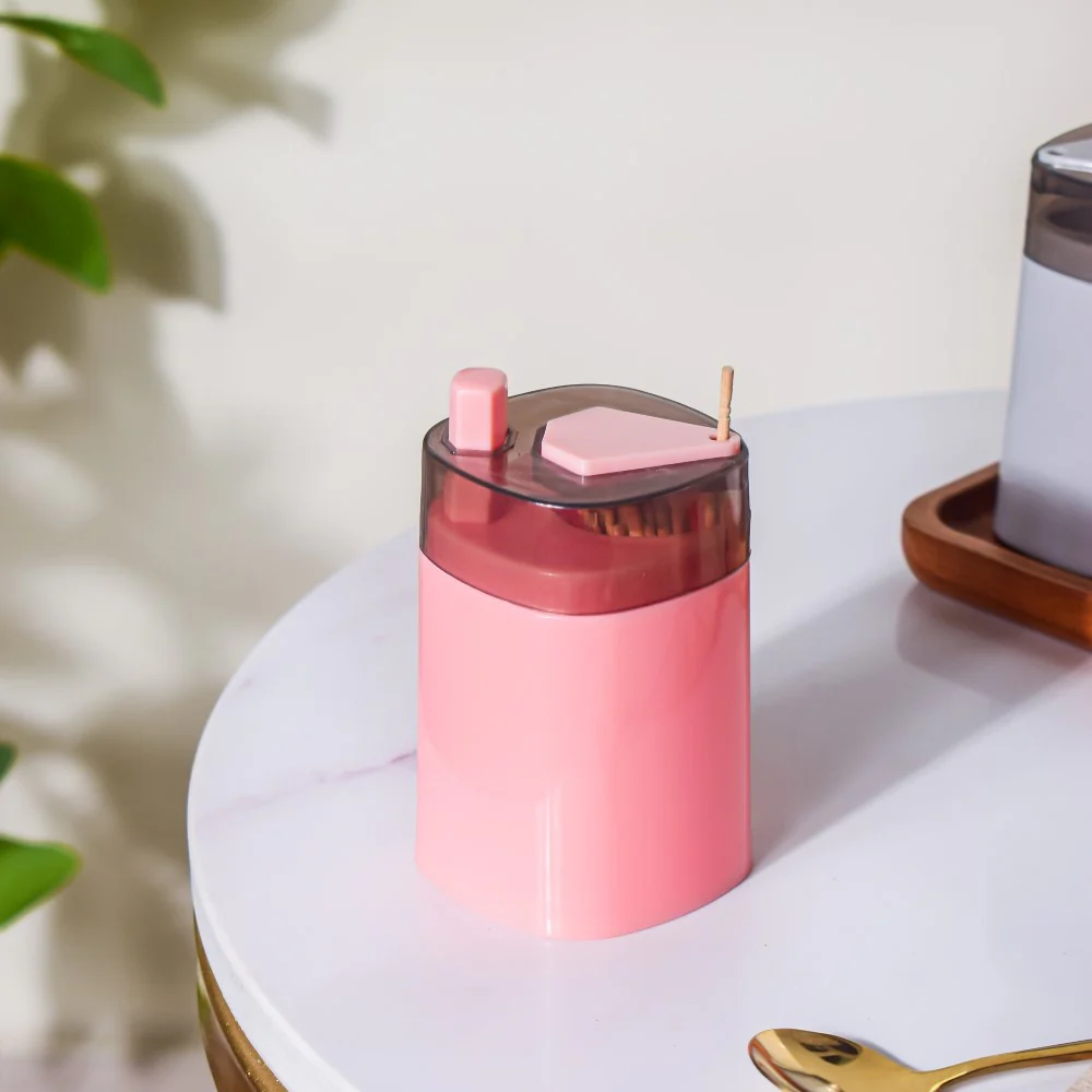 Pop-Up Toothpick Holder Dispenser Pink - Image 2