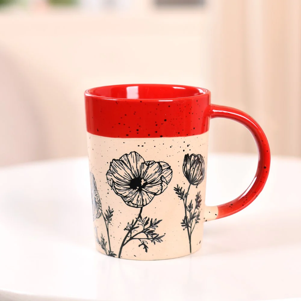Poppy Grove Ceramic Coffee Mug Set Of 4 450ml - Image 7