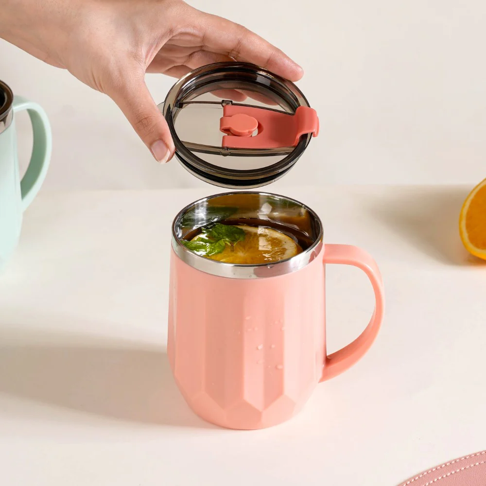 Portable Desk Coffee Mug Pink 400ml - Image 13
