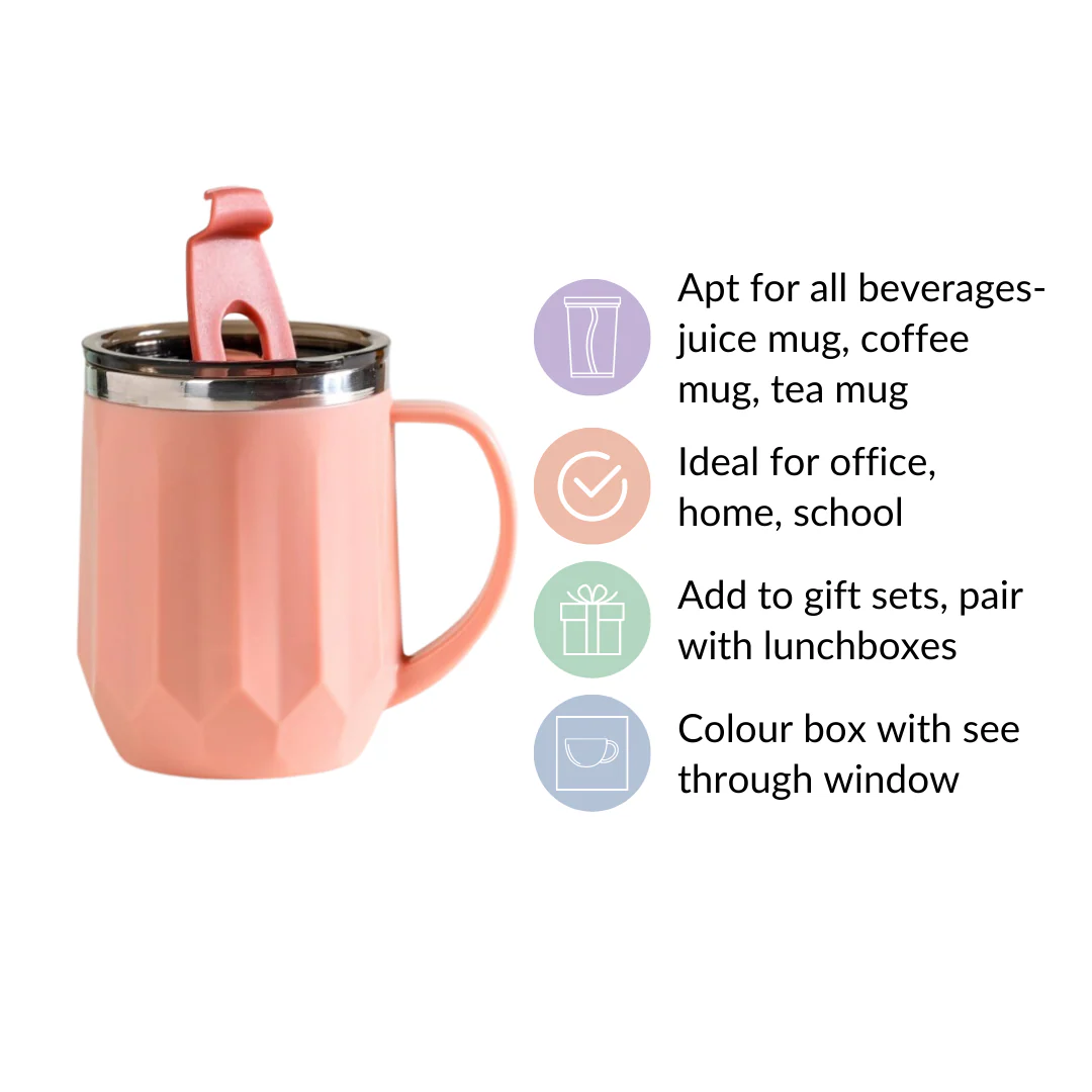 Portable Desk Coffee Mug Pink 400ml - Image 16