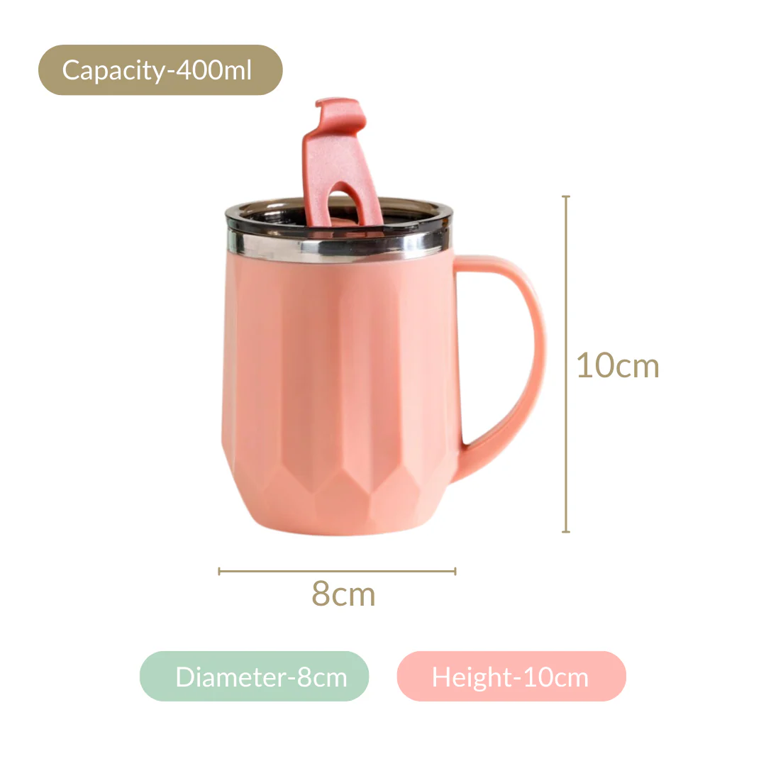 Portable Desk Coffee Mug Pink 400ml - Image 25