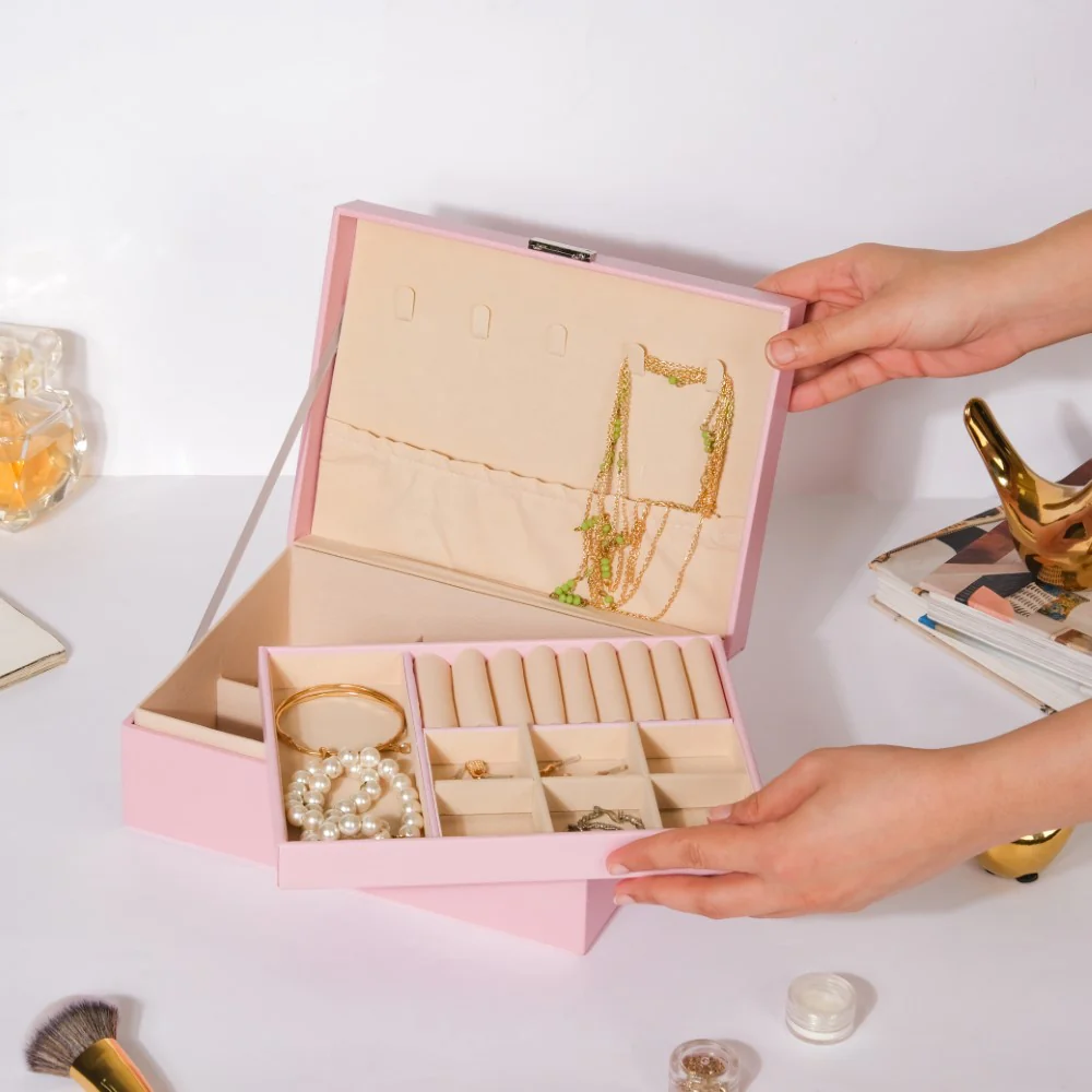 Portable Jewellery Organiser Pink - Image 2