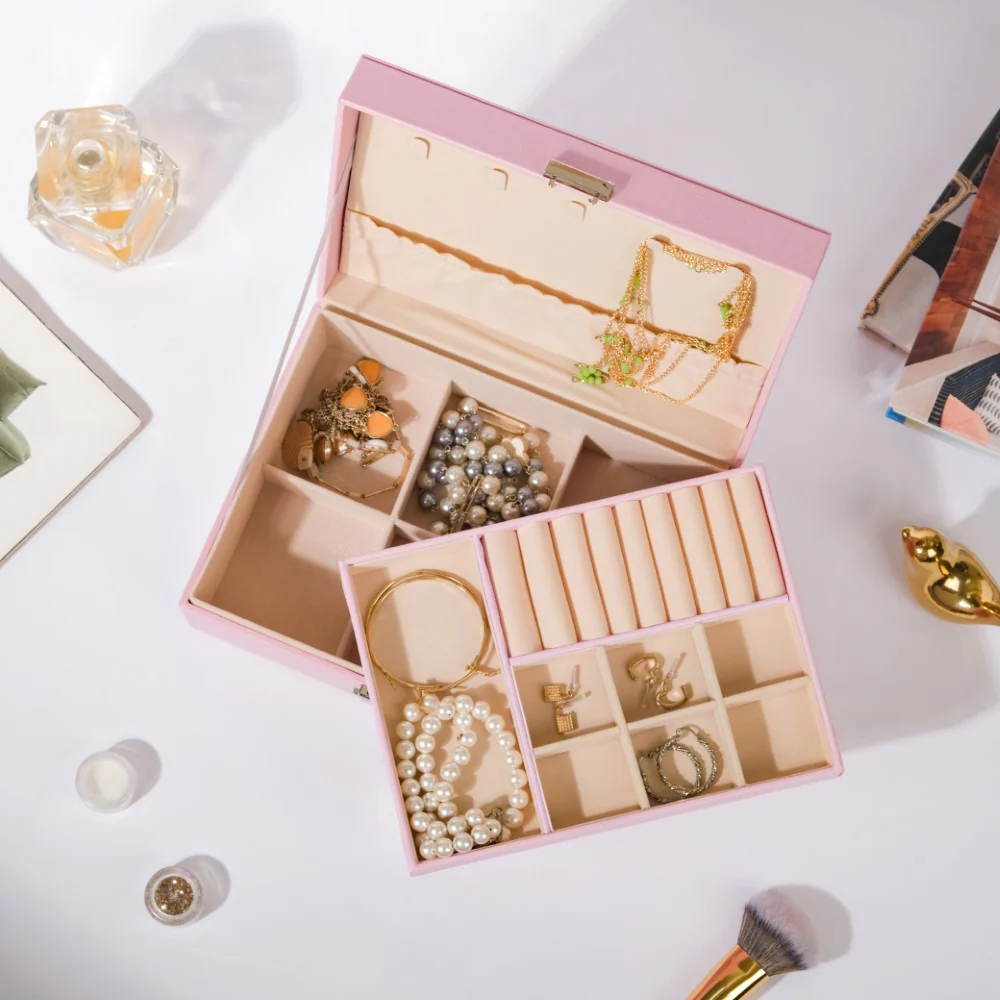 Portable Jewellery Organiser Pink - Image 4