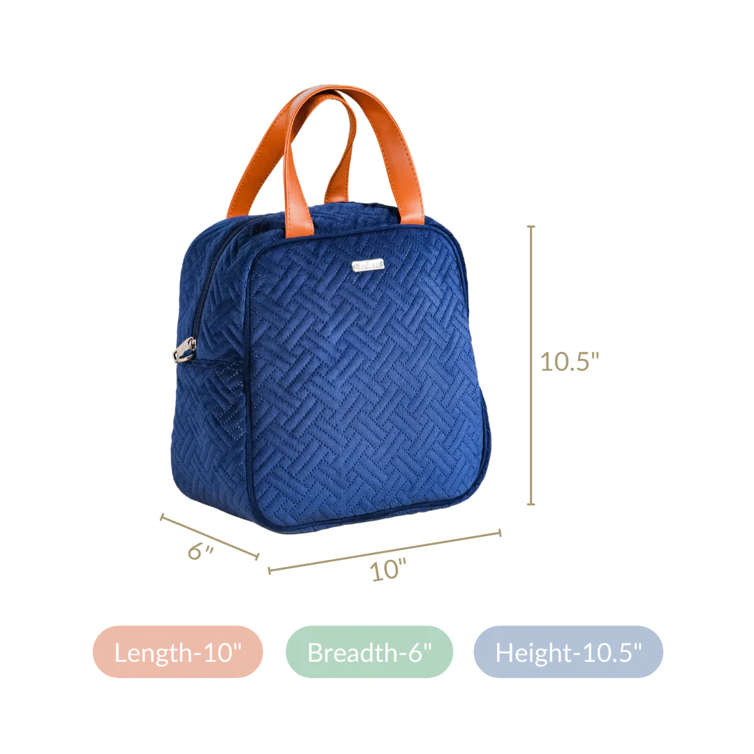 Portable Thermal Insulated Lunch Bag Blue - Image 7