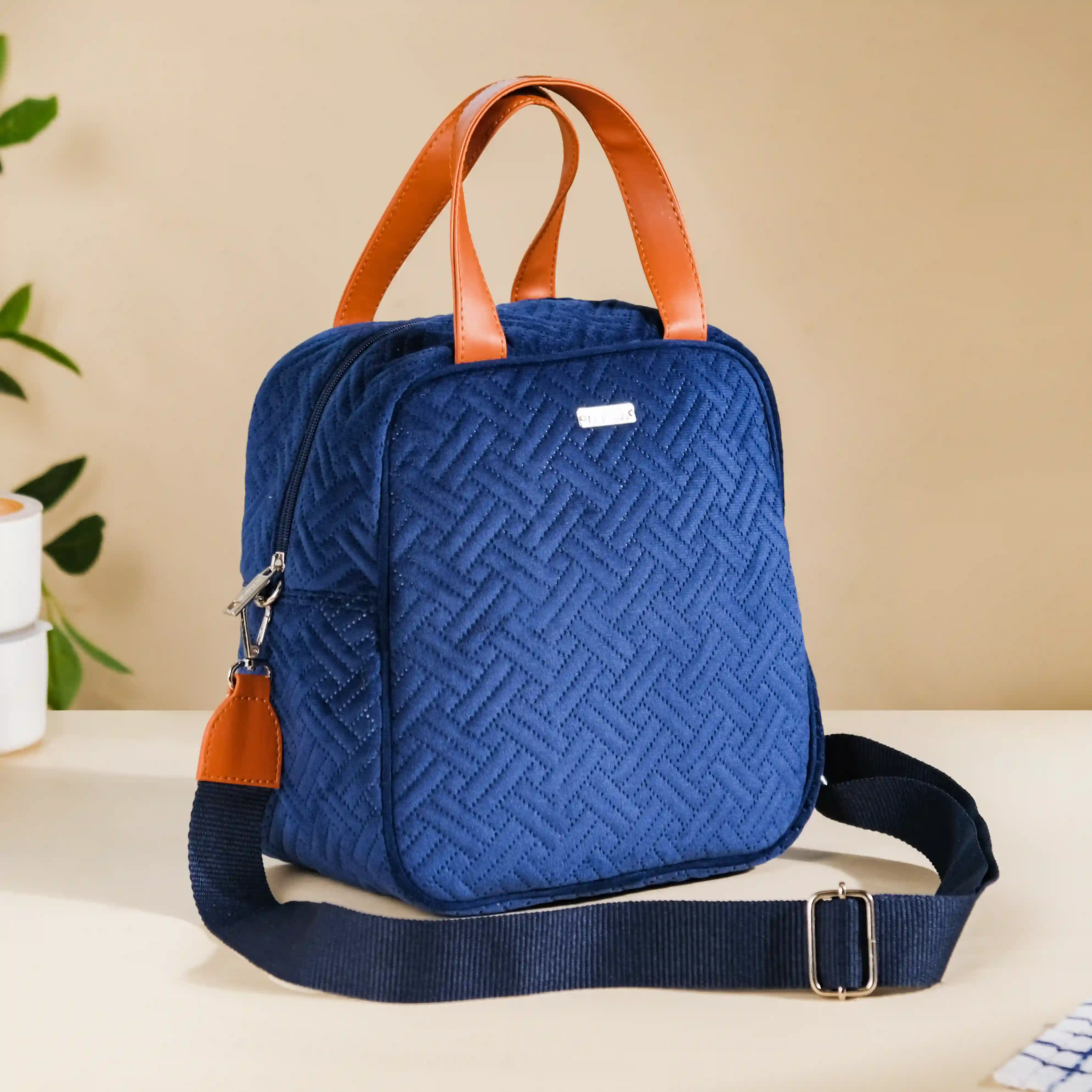 Portable Thermal Insulated Lunch Bag Blue - Image 9