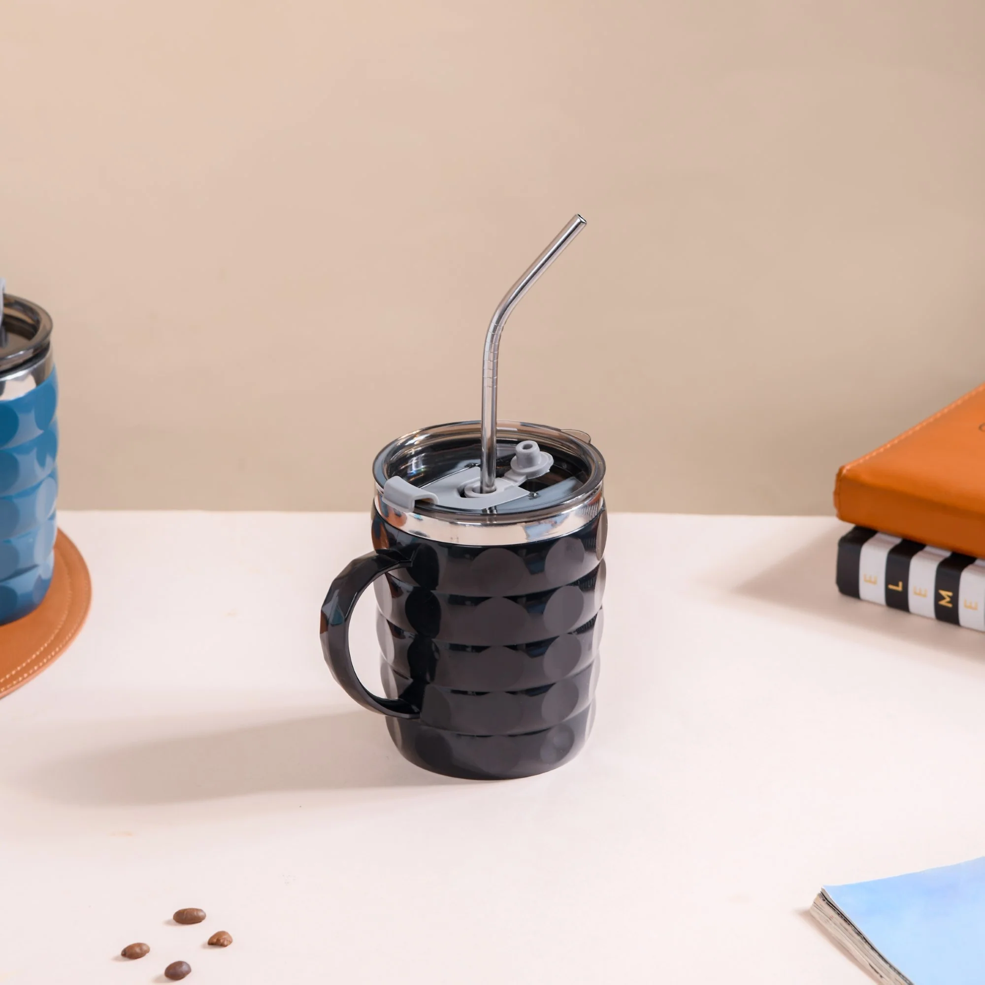 Portable Travel Mug For Couples Set Of 2 Black 400ml - Image 11