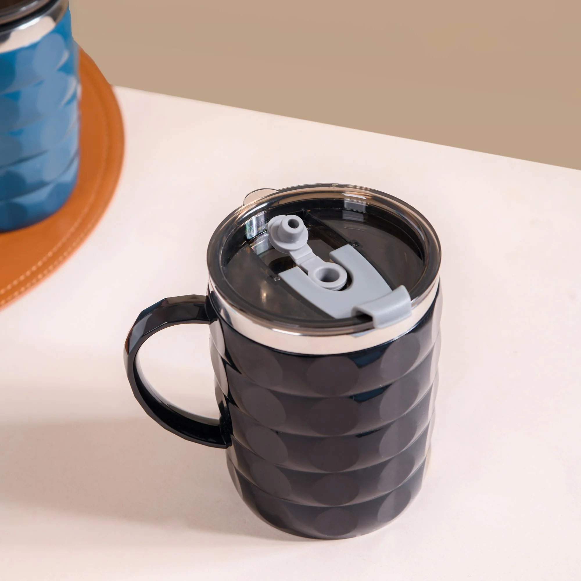 Portable Travel Mug For Couples Set Of 2 Black 400ml - Image 5