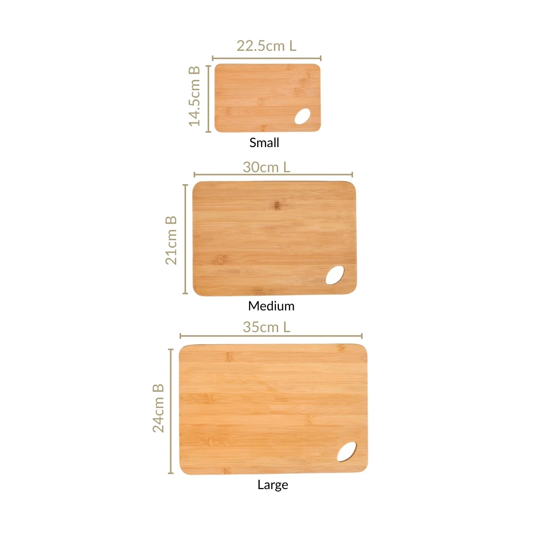 Premium Bamboo Serving Board Set Of 3 - Image 4