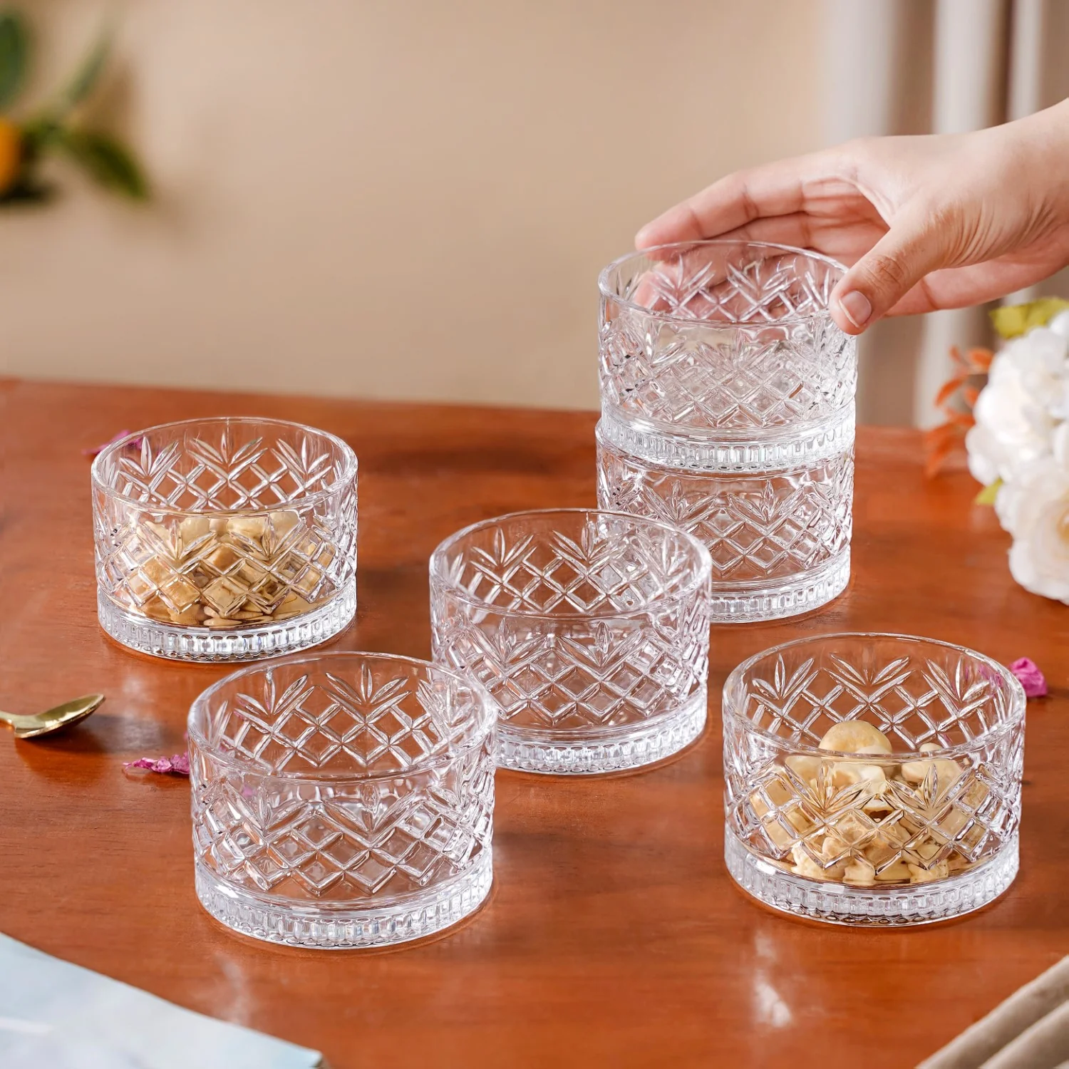 Premium Glass Snack Bowls Set of 6 220ml - Image 6