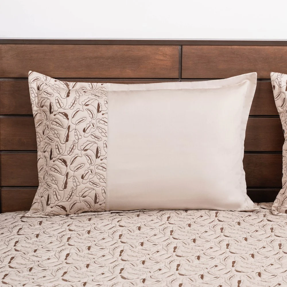 Premium King Size Bed Cover Beige - Image 3