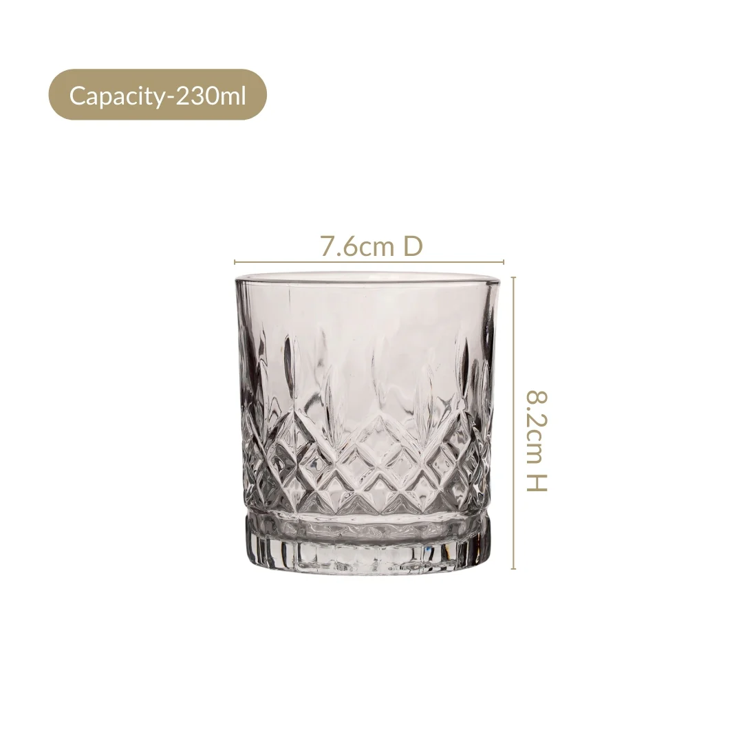 Prism Cut Whiskey Glass Set Of 6 230ml - Image 5