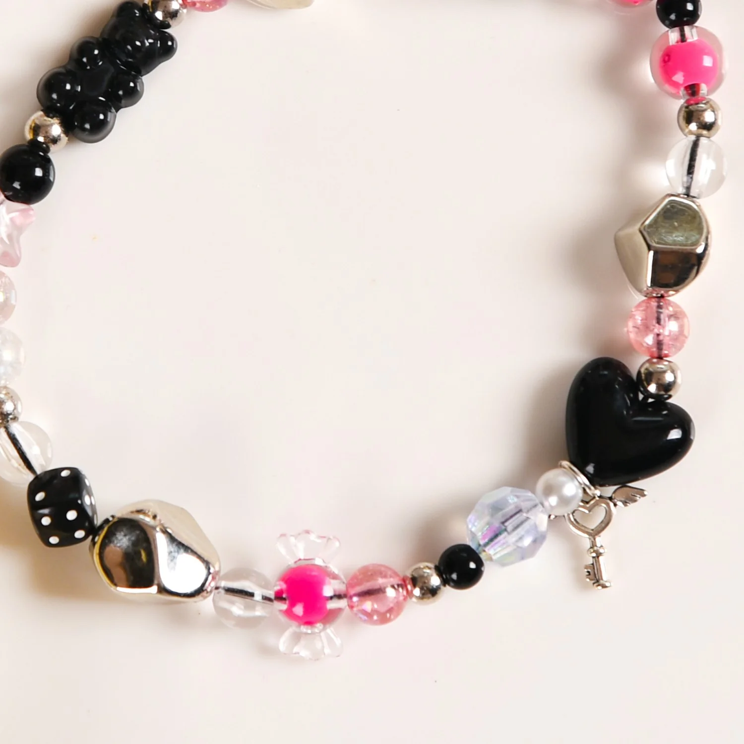 Punk Rock Phone Lanyard With Lock And Key Charms - Image 8