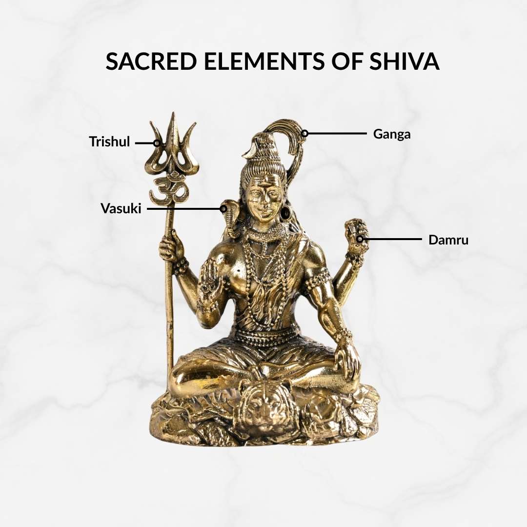Pure Brass Shiv Mahadev Idol With Gift Box 8cm - Image 4