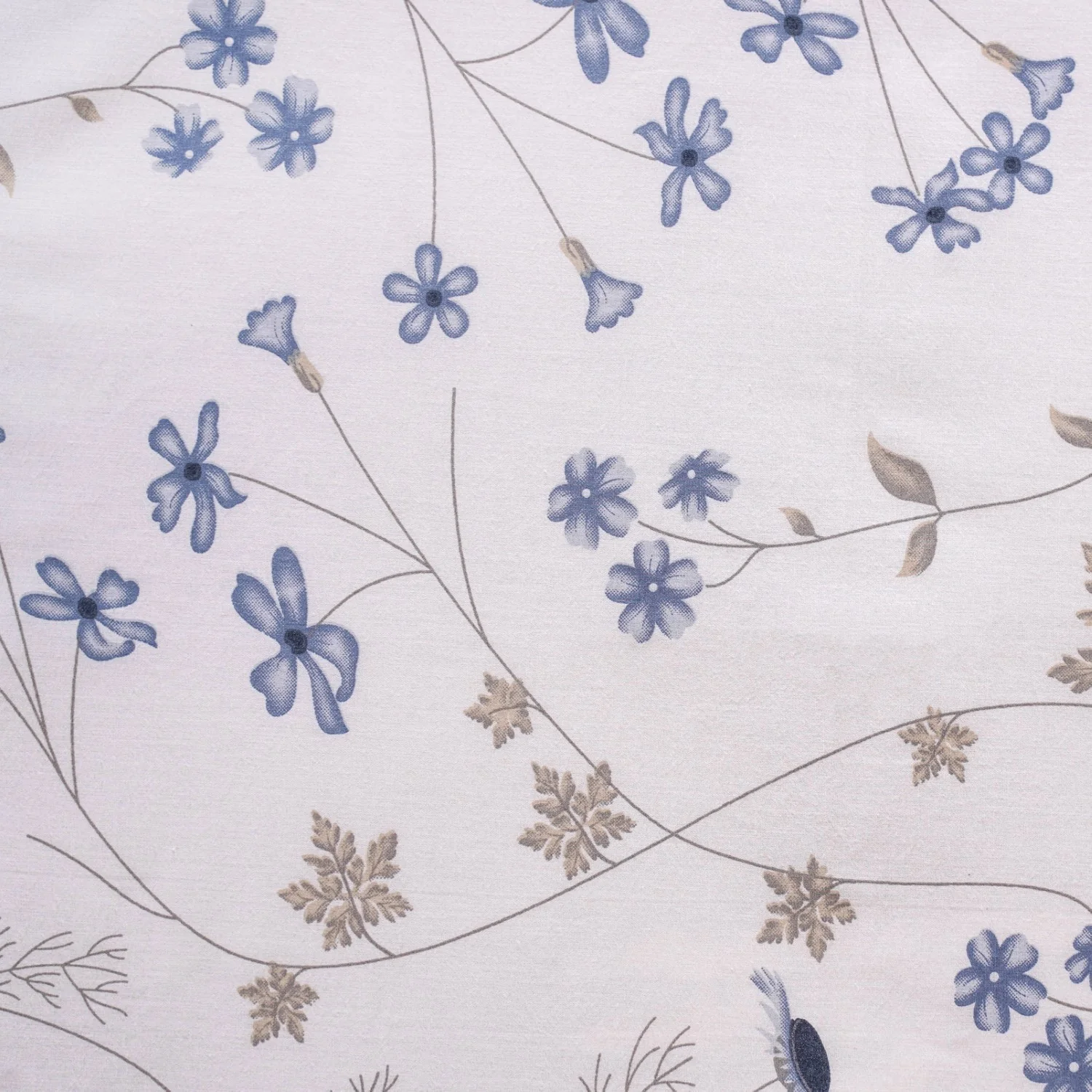 Pure Cotton 180 TC Printed Bedsheet And Pillowcase Set King Size Blue 275x275 cm - Image 5