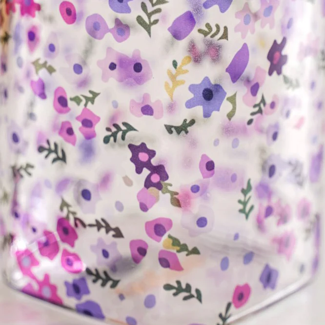 Purple Daisy Borosilicate Glass Tumbler Set Of 4 230ml - Image 7