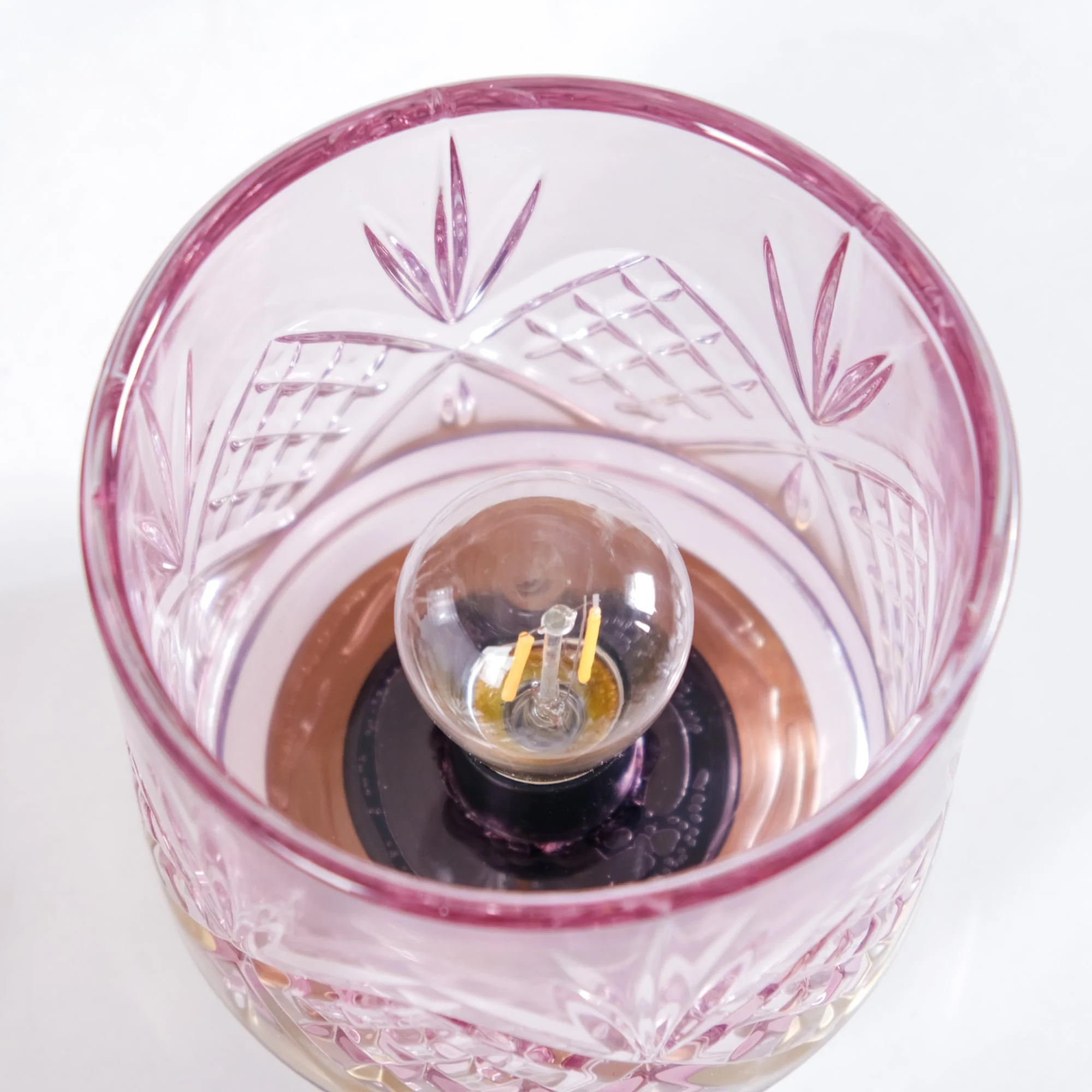 Purple Decorative Glass Lamp - Image 6