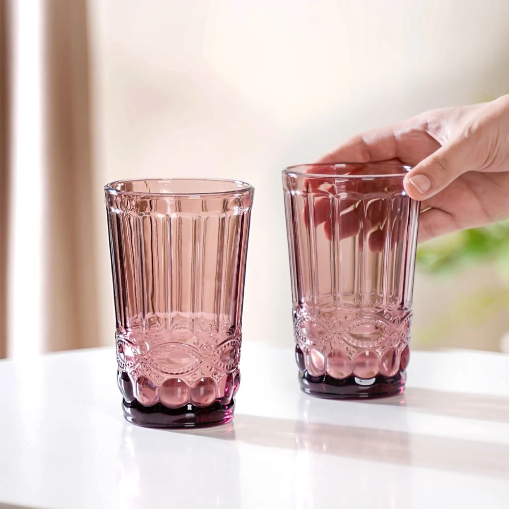Purple Double Wall Drinking Glass Set of 4 - Image 4