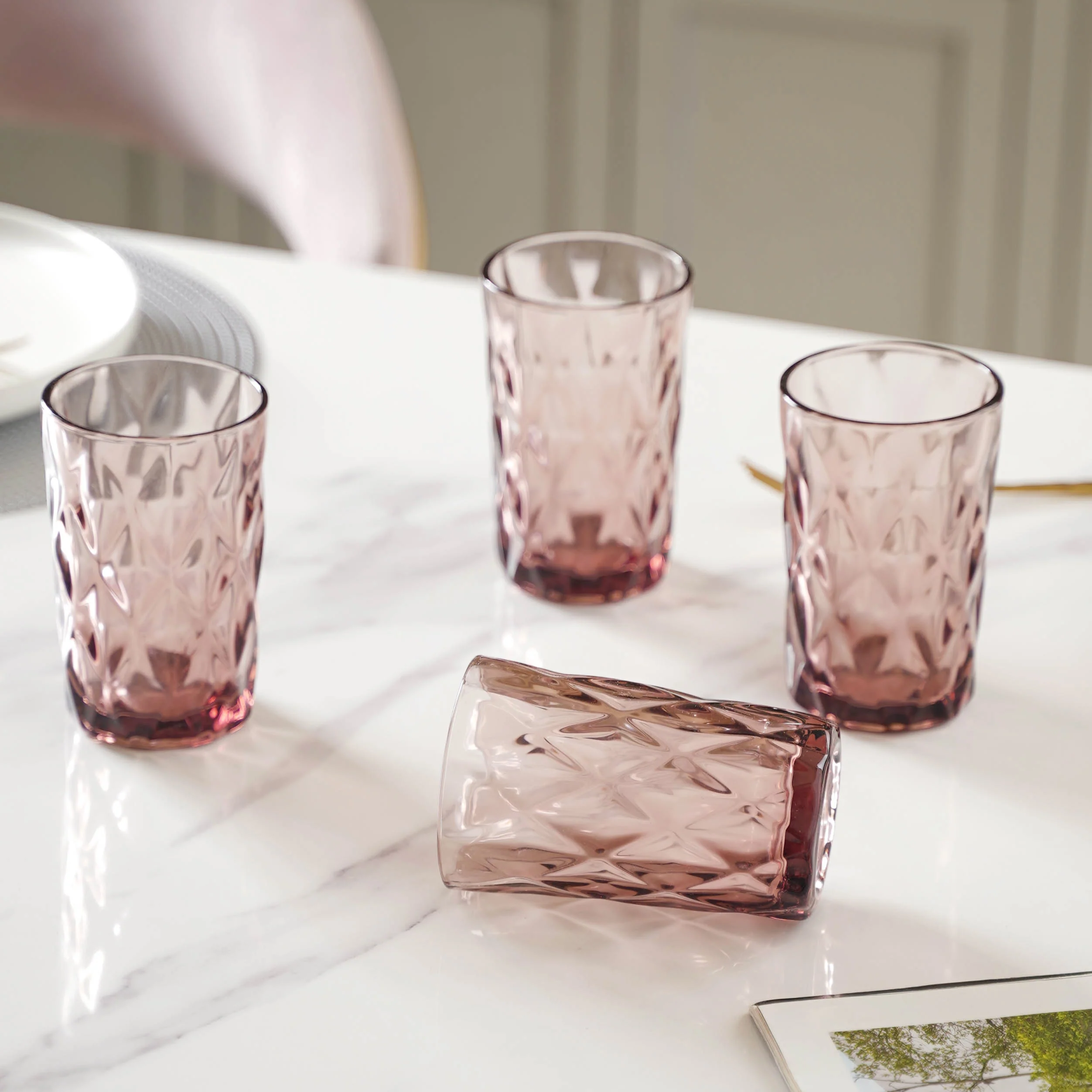 Purple Drinking Glass Set of 4 - Image 4