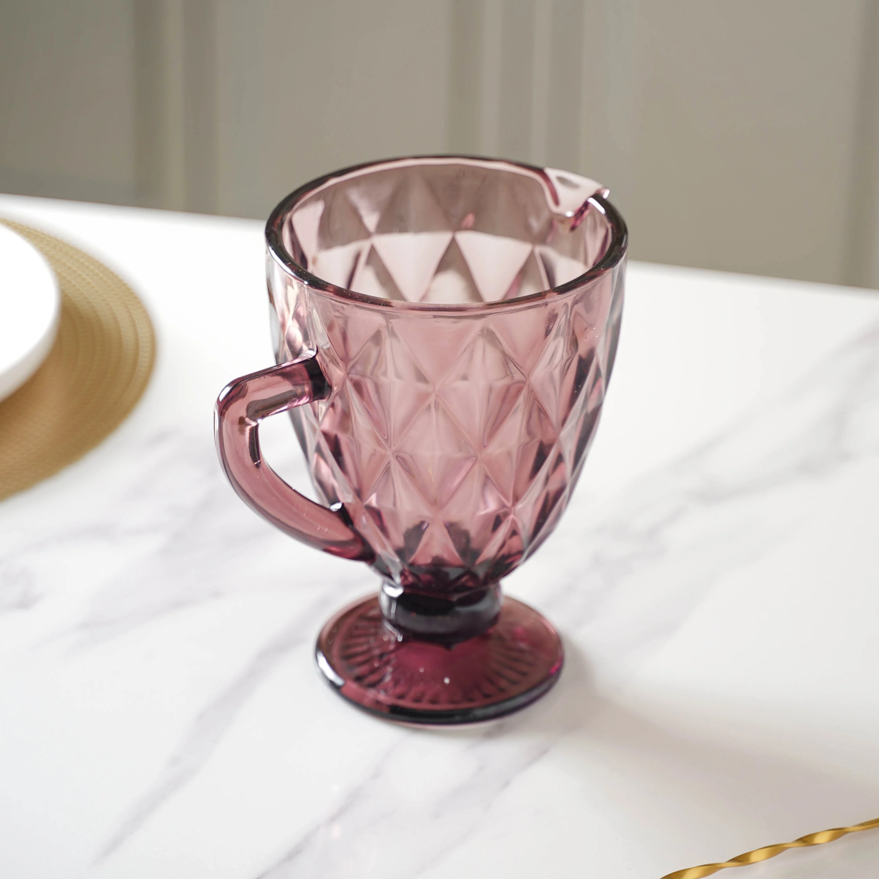 Purple Glass Juice Jug - Image 4