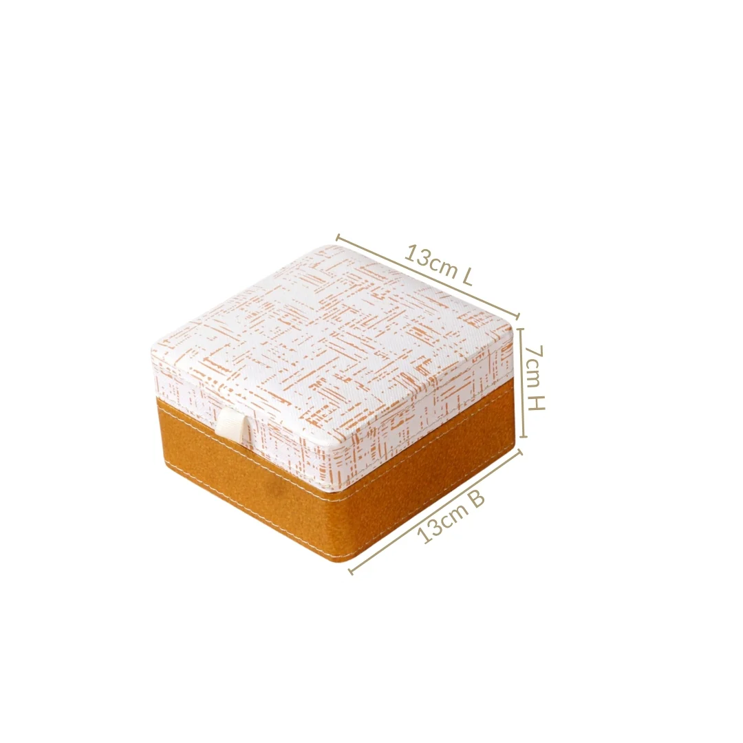 Quadrata Pattern Multi Section Jewellery Box With Mirror - Image 4