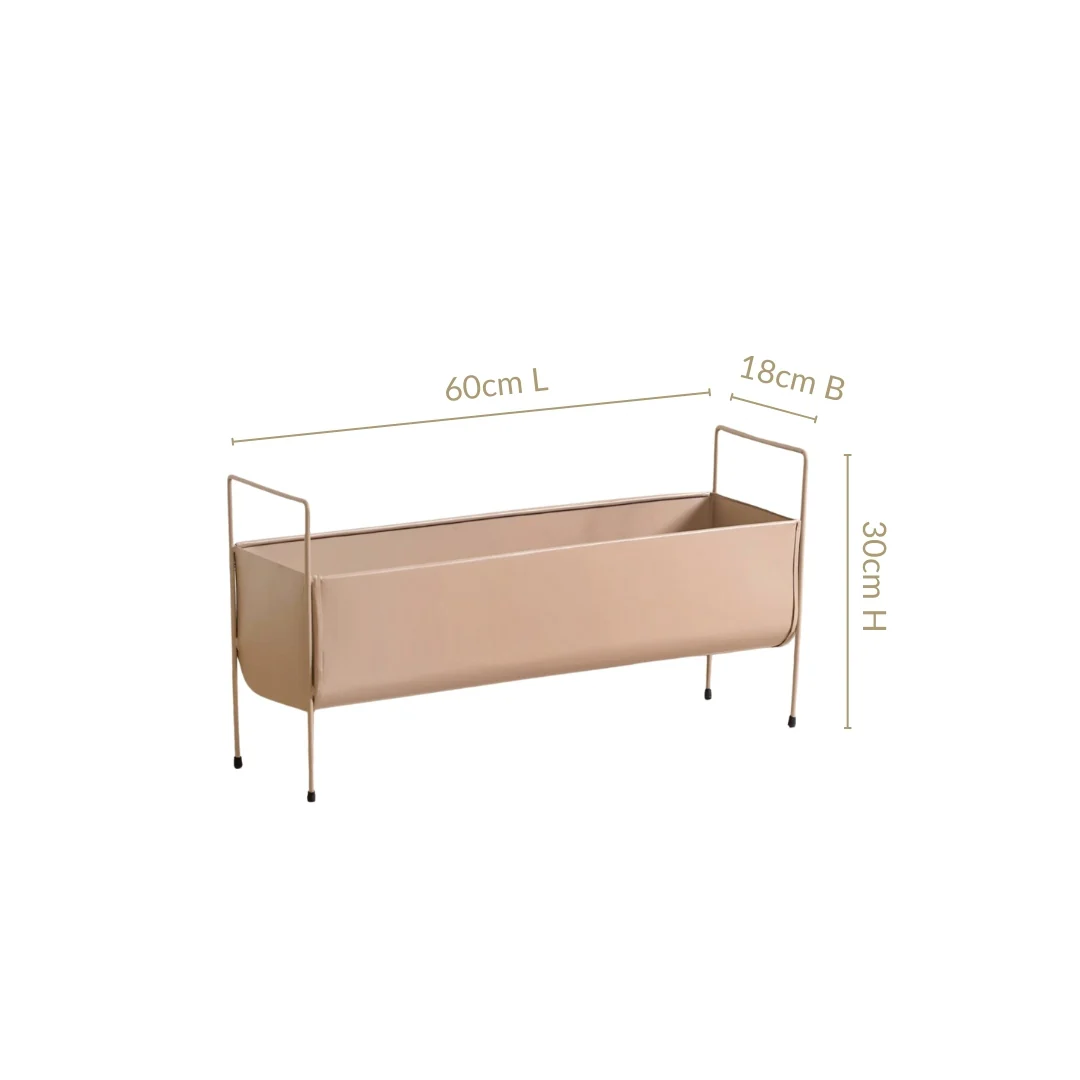 Raised Trough Planter With Handle Beige - Image 3