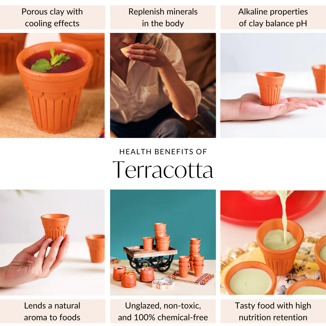 Real Bengal Terracotta Mini Kulhad Cup Set Of 12 60ml - Image 8