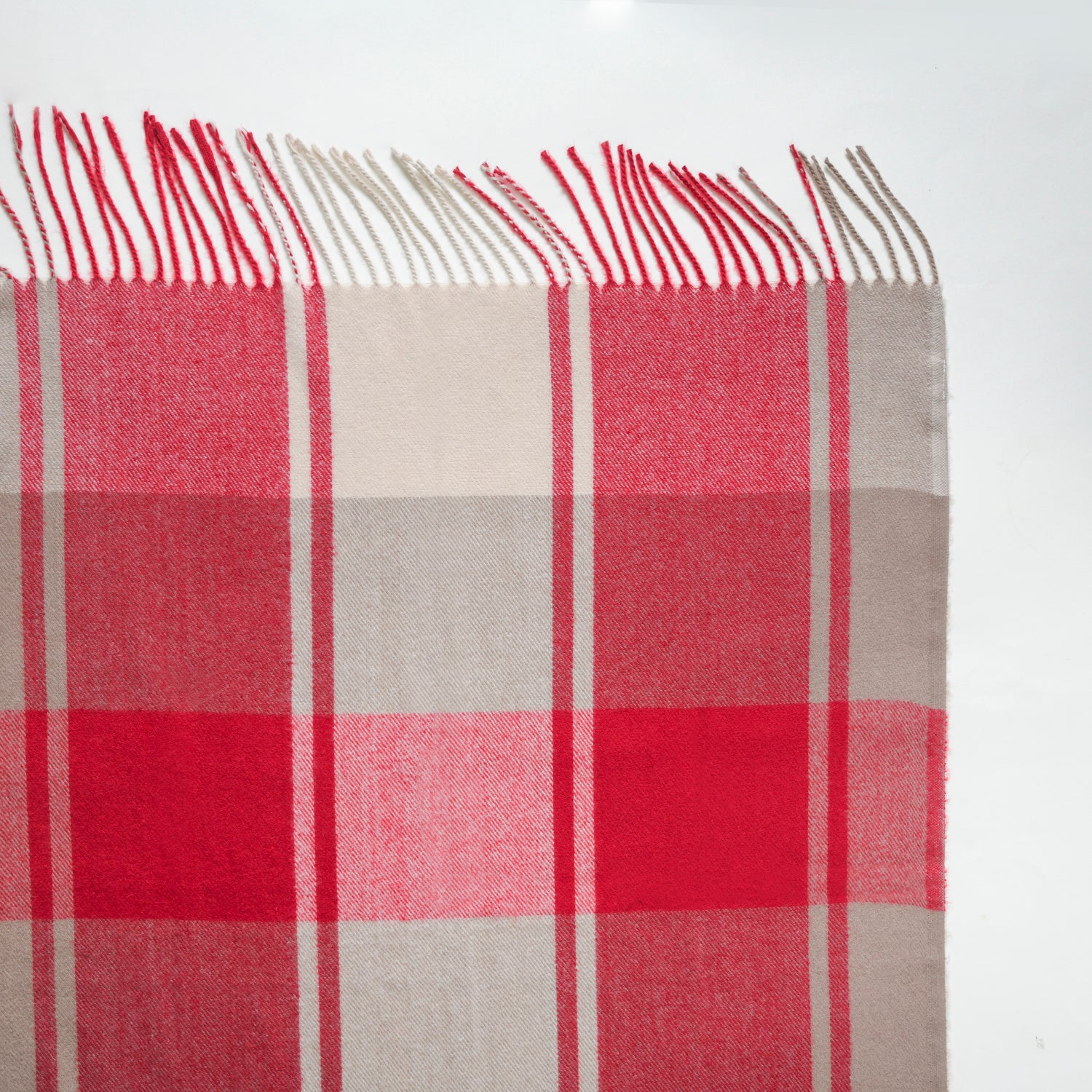 Red Checkered Blanket Scarf - Image 7