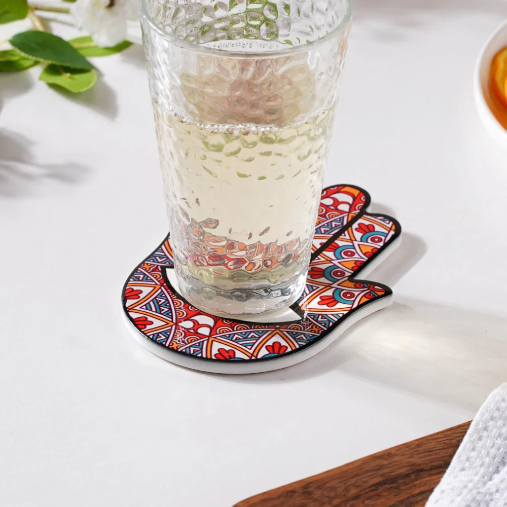 Red Healing Hamsa Hand Coaster - Image 6