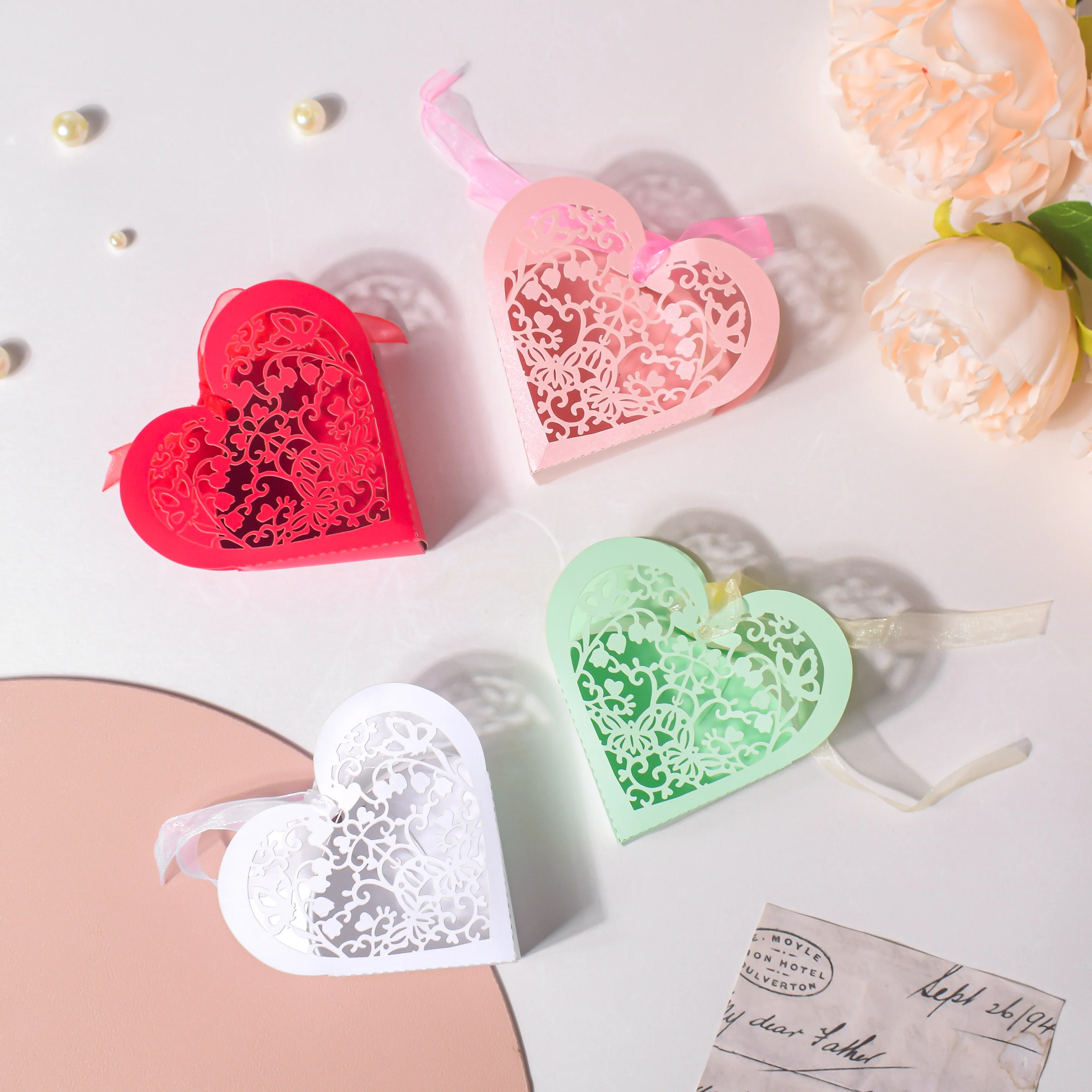 Red Heart Paper Gift Box Set of 20 - Image 6