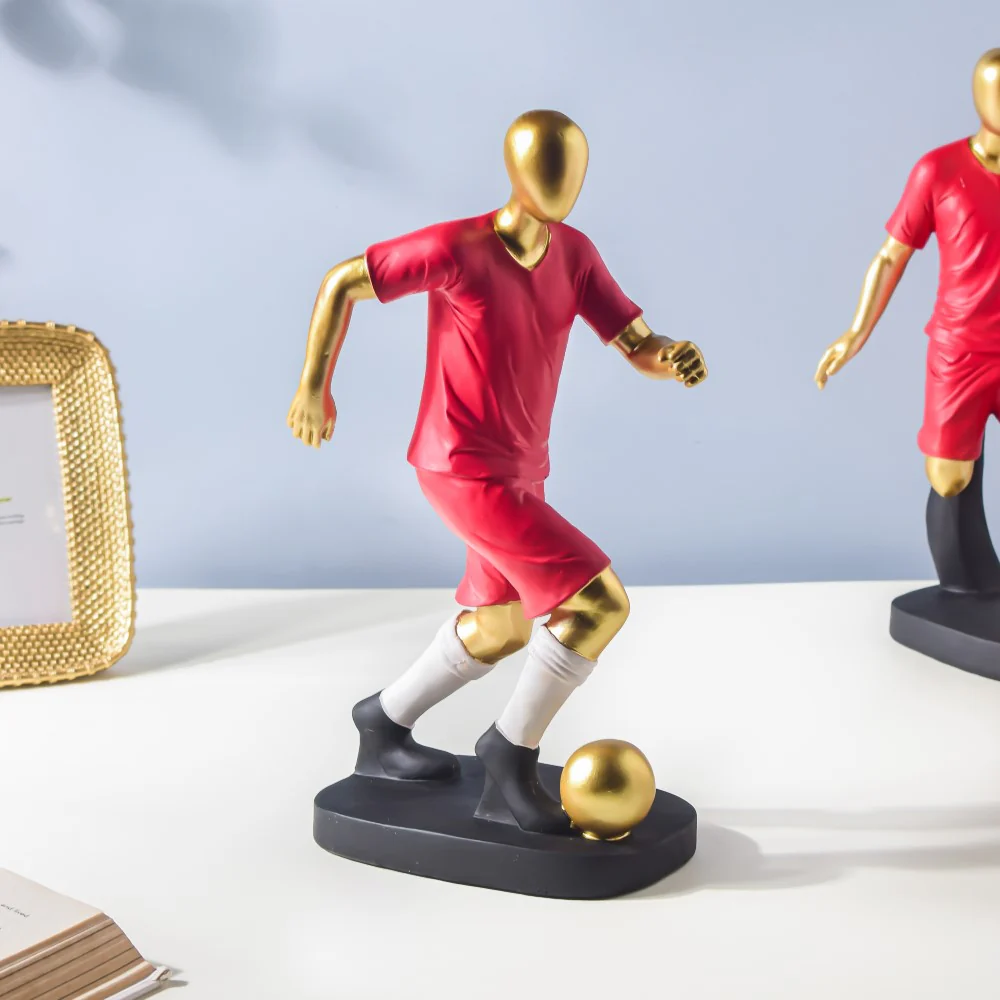 Red Jersey Footballer Decor Object 11.5 Inch - Image 3