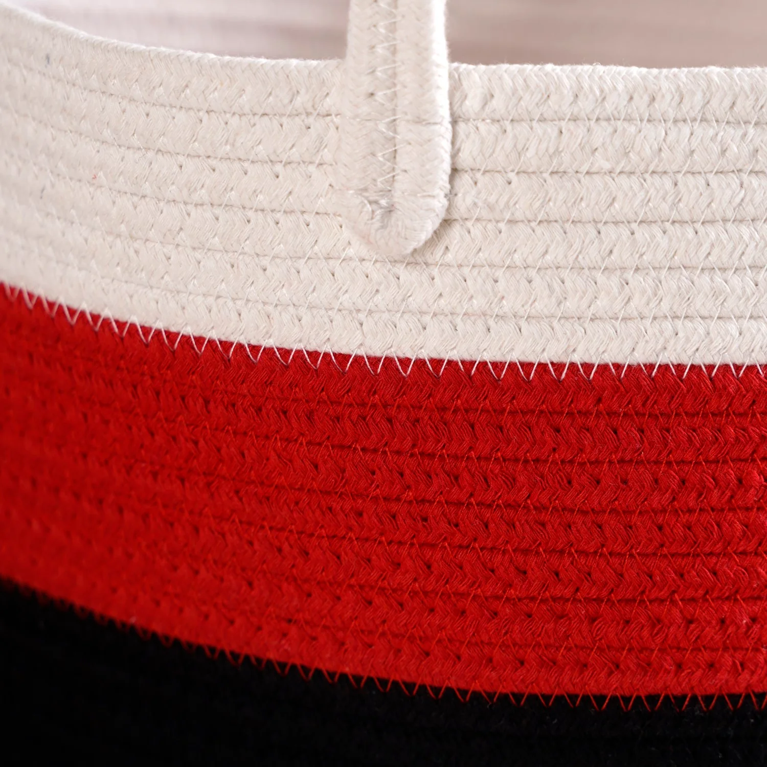 Red Storage Basket With Handles 20cm - Image 3