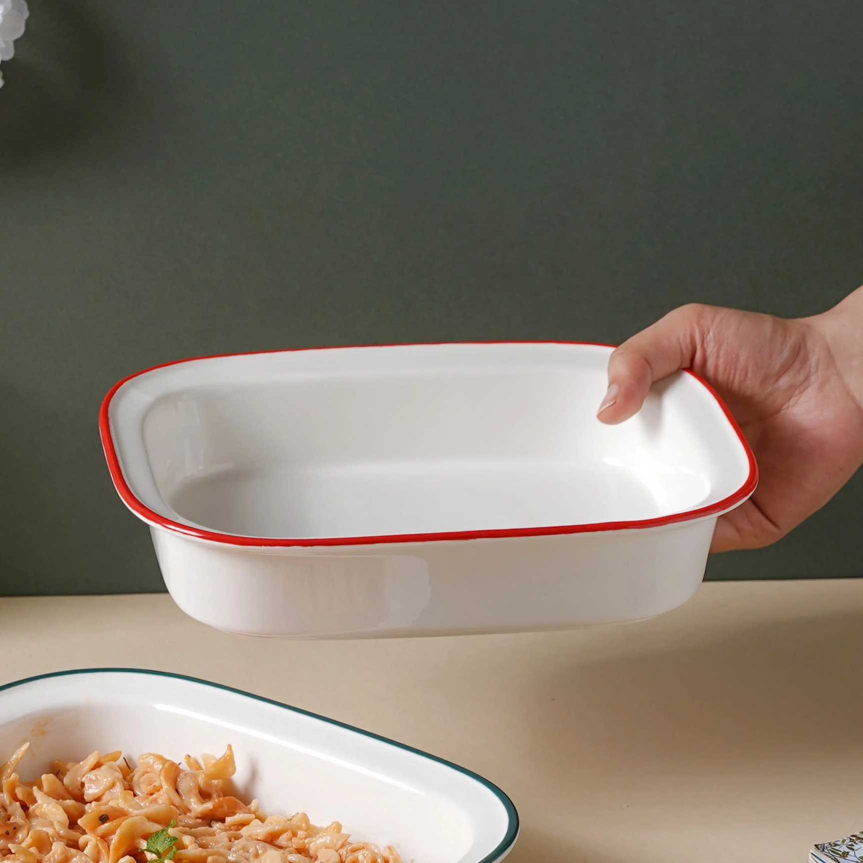 Red Toujours 21 Piece Pasta Snack Set For 6 - Image 15