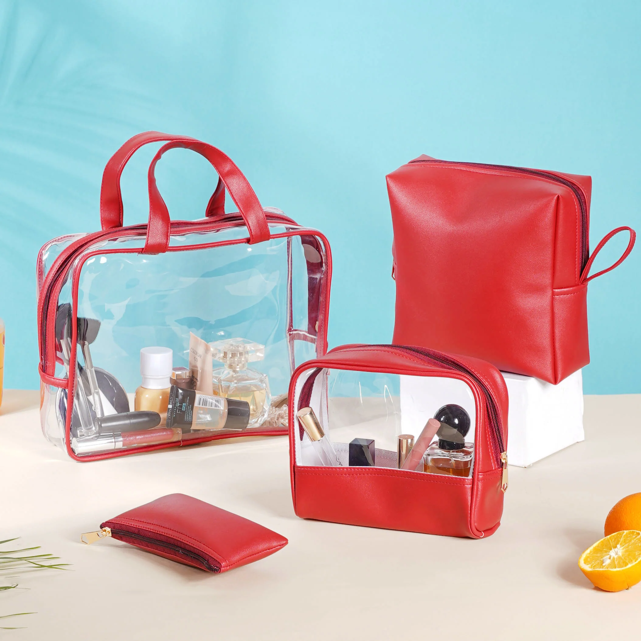 Red Travel Kit Set of 4 - Image 25