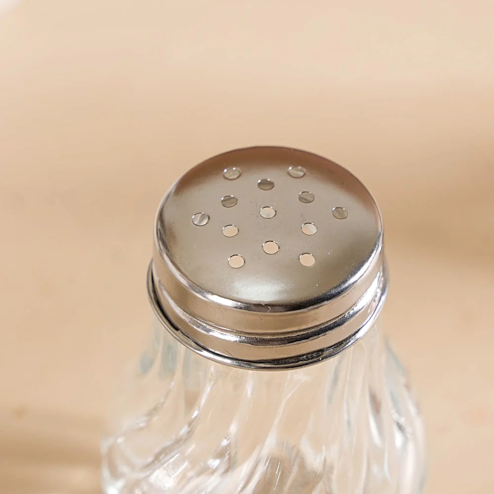 Restaurant Style Glass Salt Pepper Shakers Set Of 6 50ml - Image 3