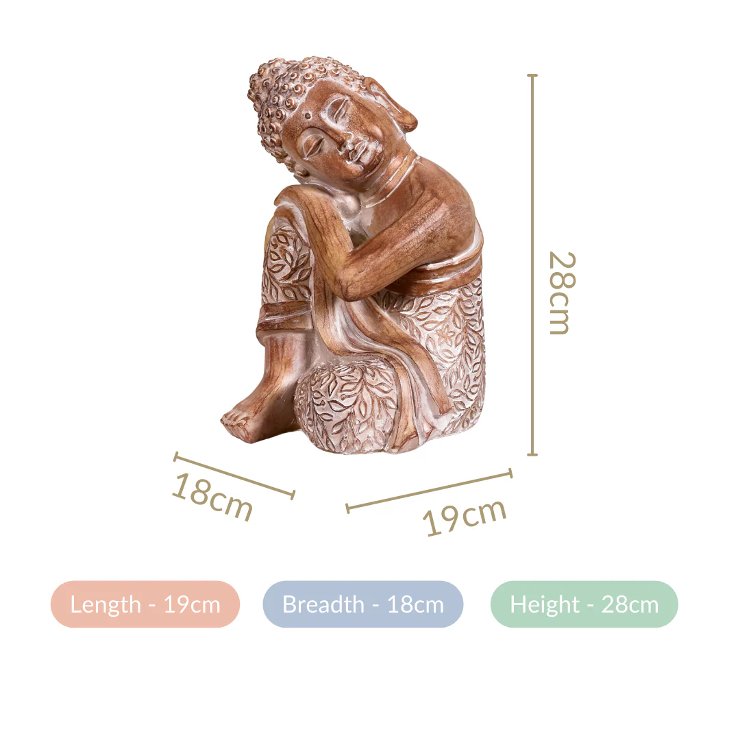 Resting Buddha Showpiece For Room Decor - Image 4