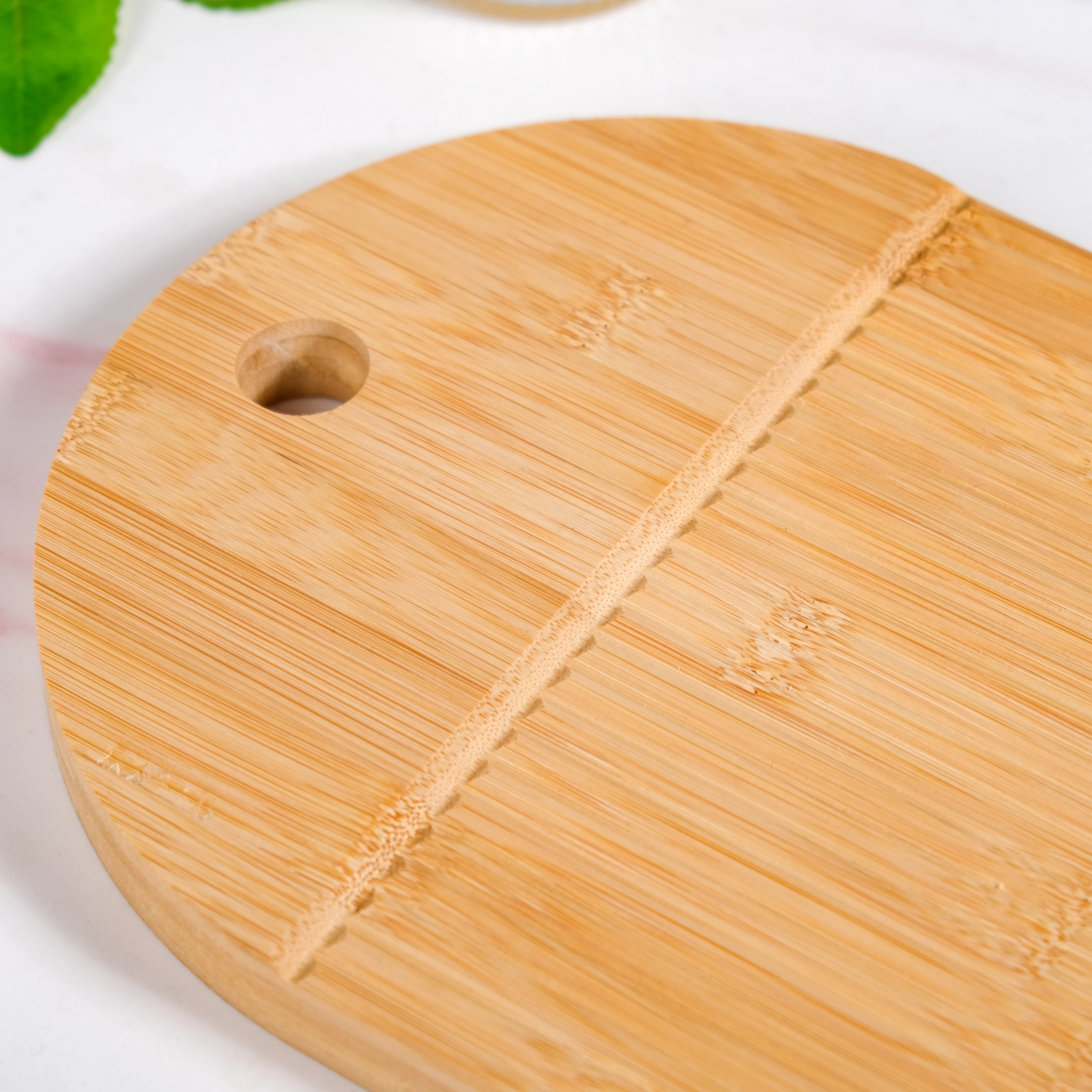 Ribbed Capsule Bamboo Zen Garden Serving Platter 15 Inch - Image 6