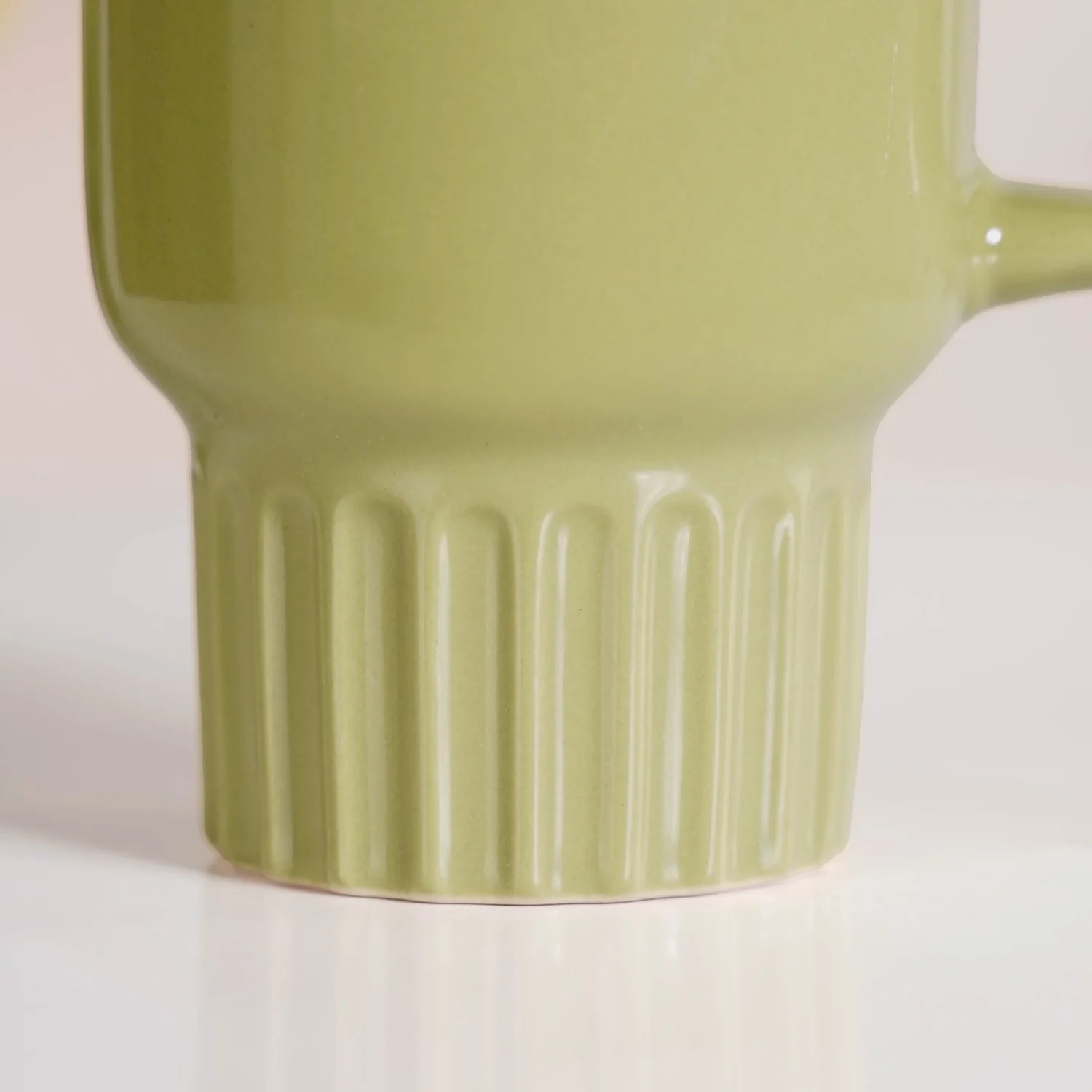 Ribelle Ceramic Stackable Mug Set Of 4 Olive Green 270ml - Image 8