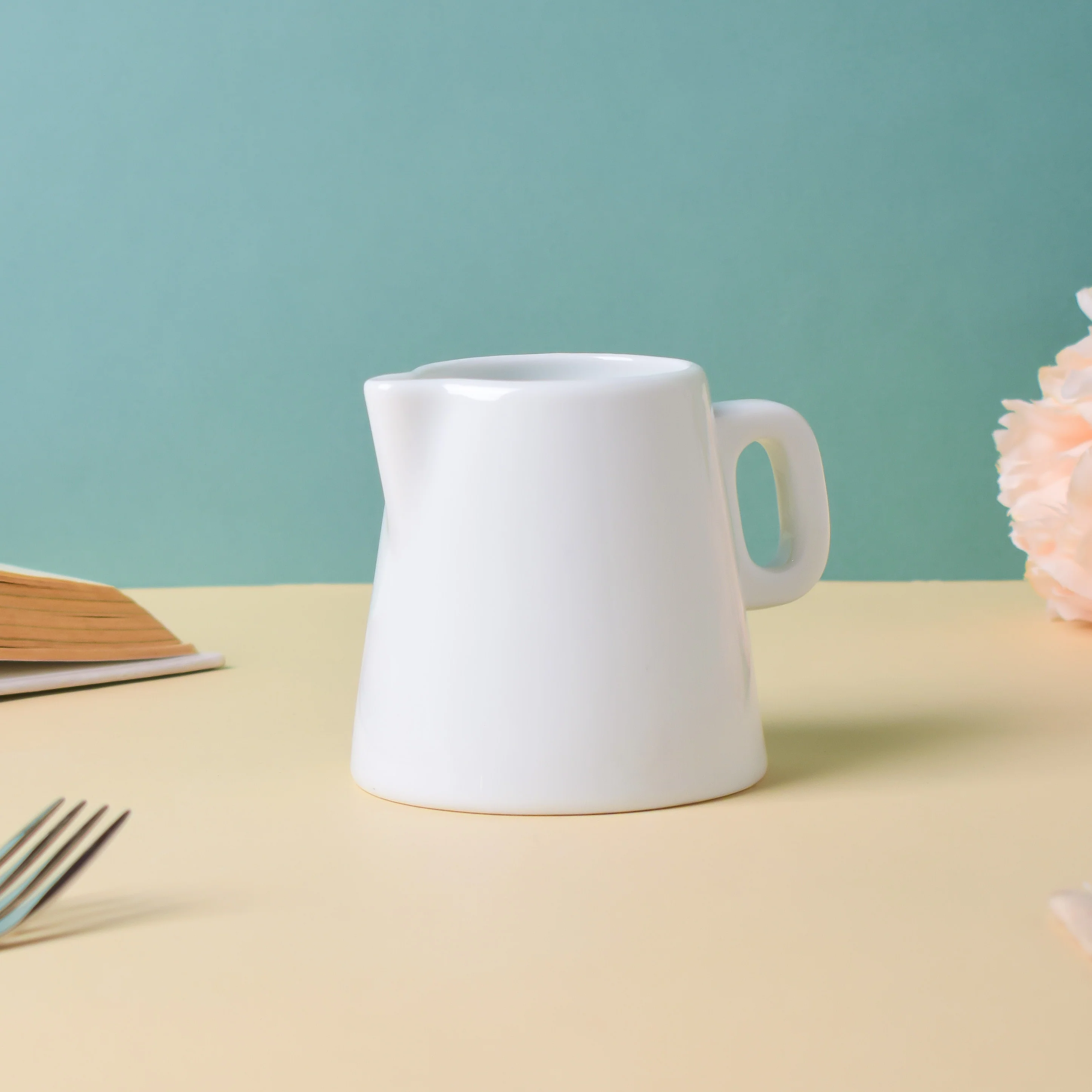 Riona Ceramic Mini Milk Pot White - Image 3