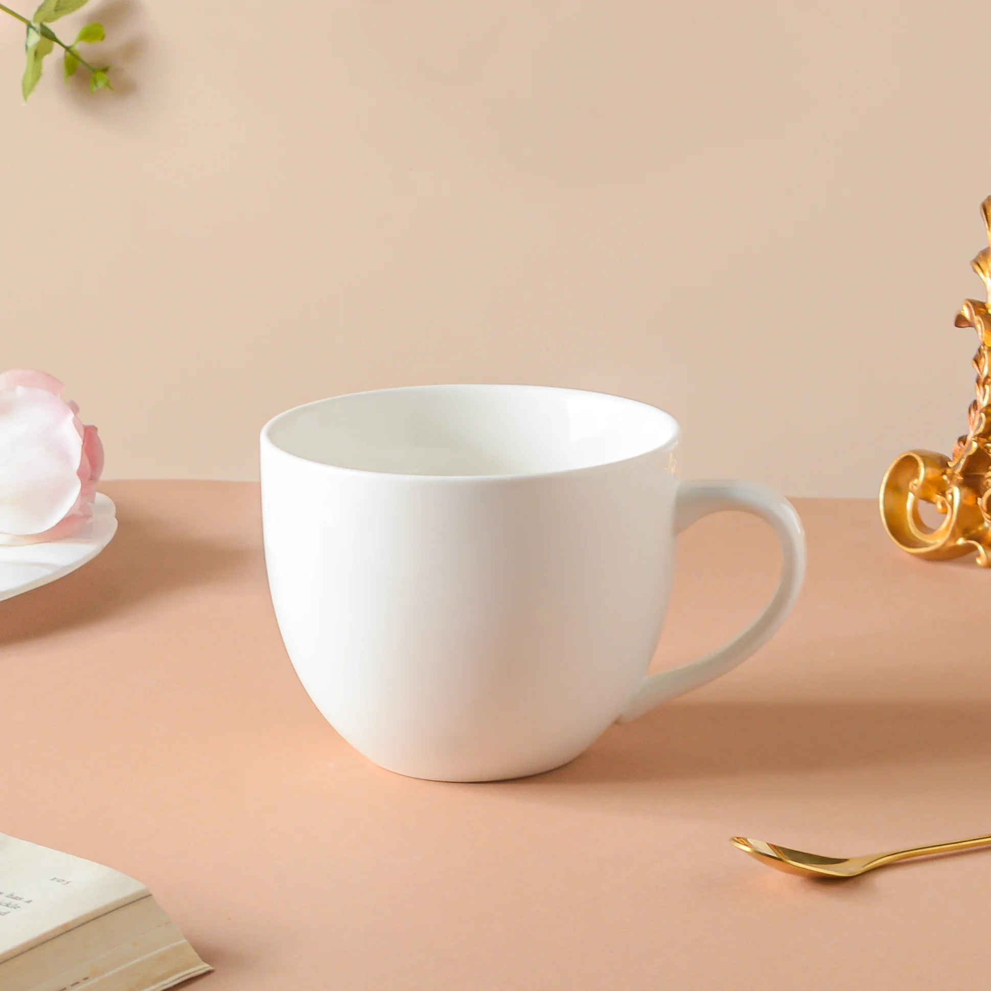 Riona Ceramic Tea Cup White - Image 3